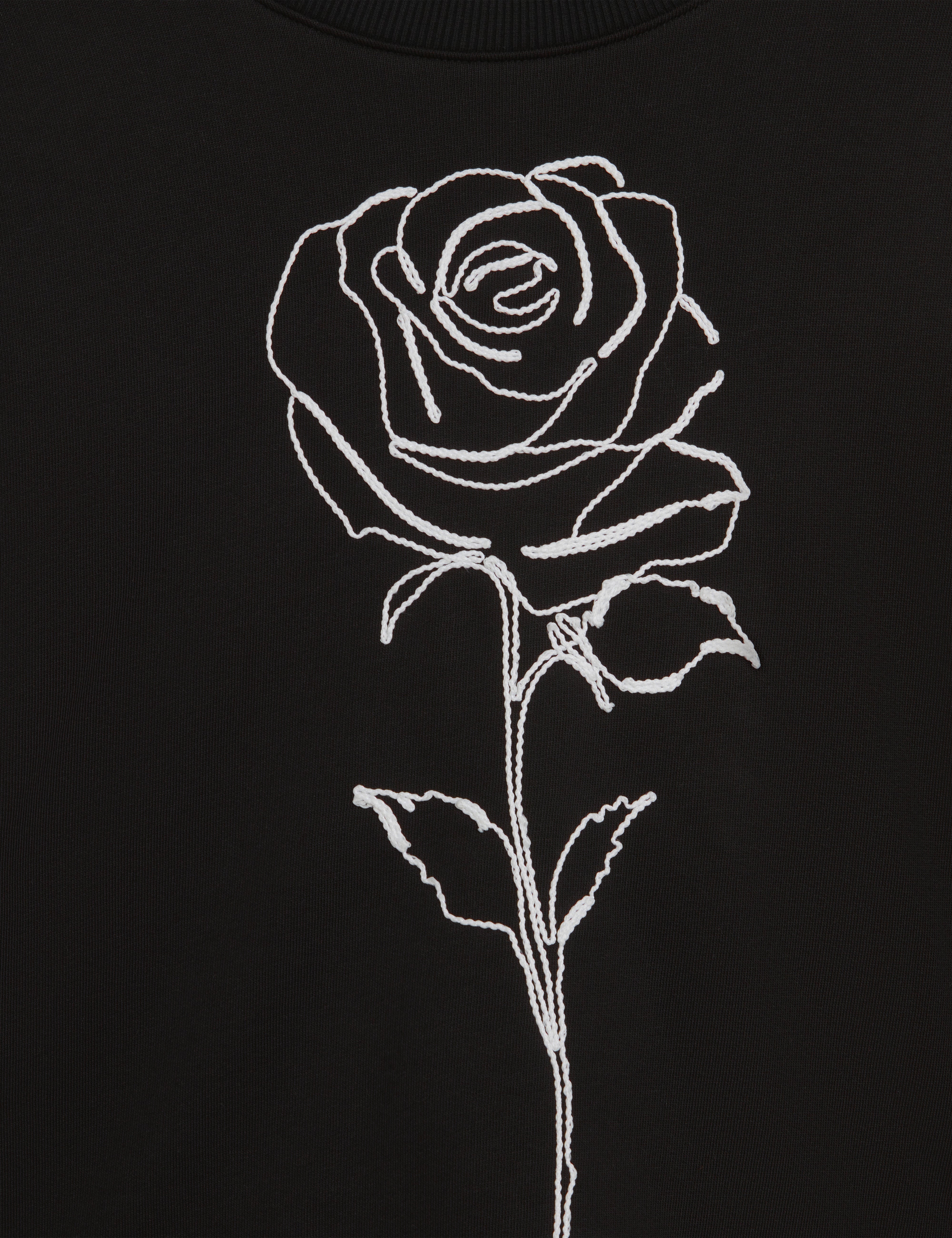 سويت شيرت مارسيا مطبوع باللون الأسود