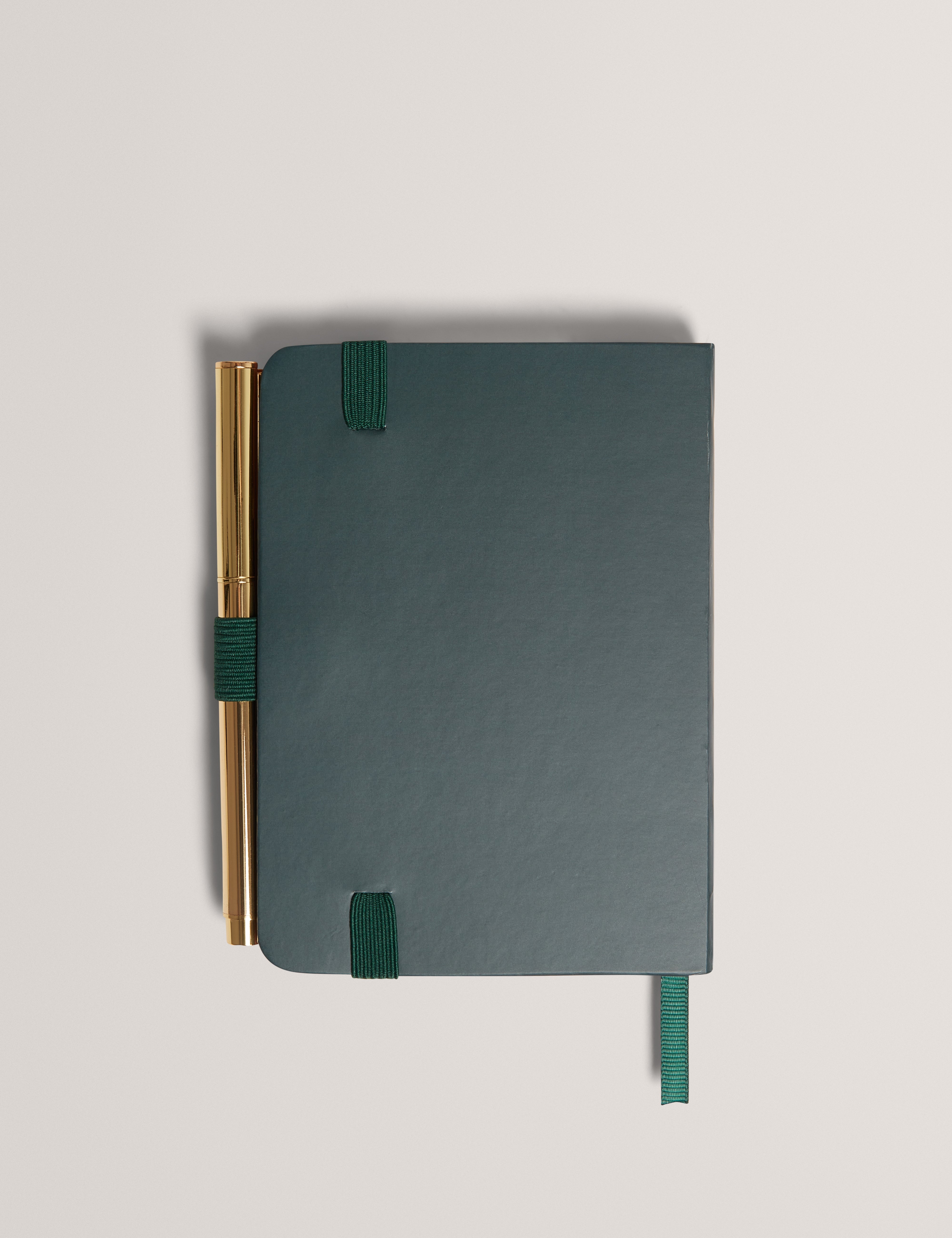 دفتر ملاحظات وقلم مطبوع من Petly مقاس A6 باللون الأخضر الداكن