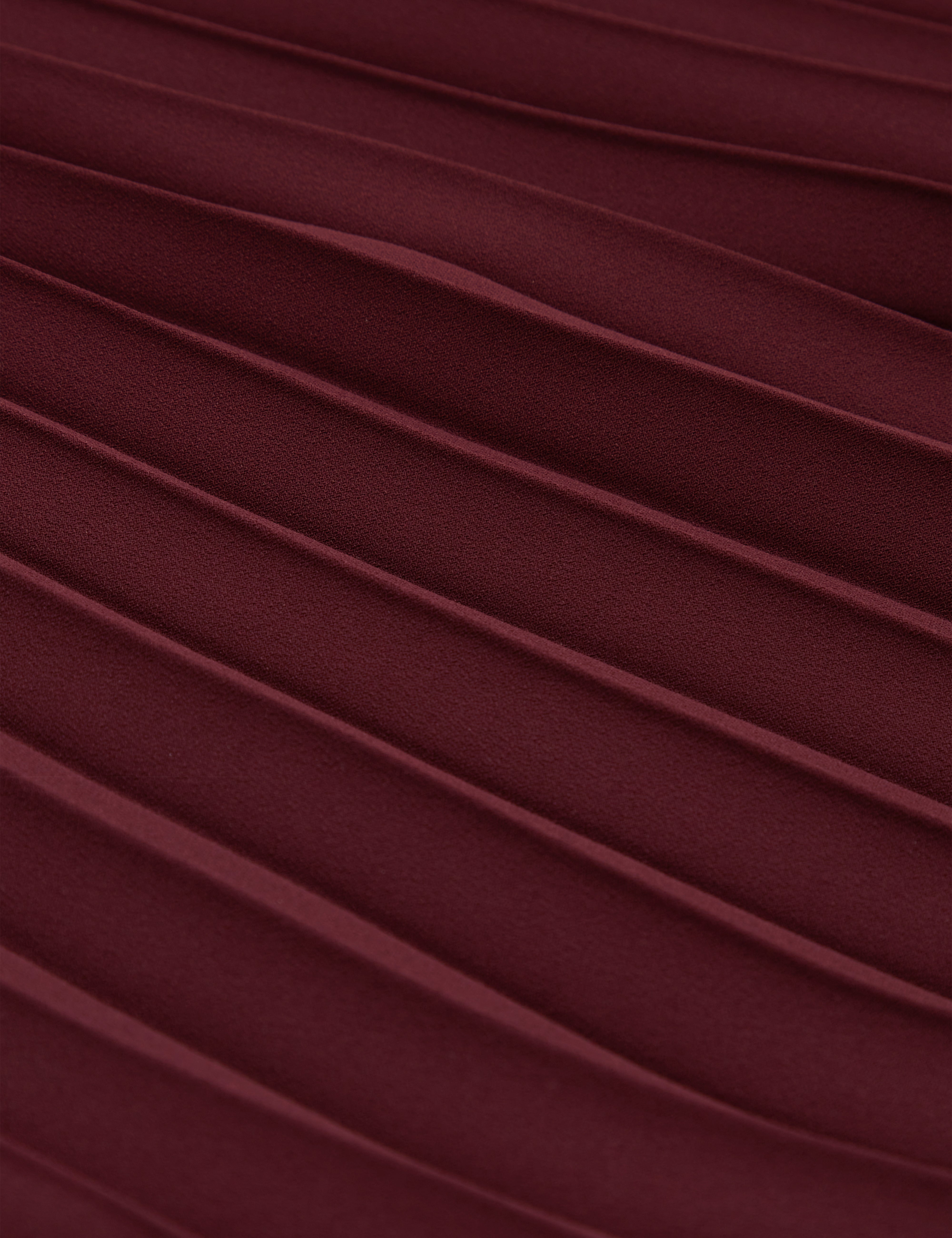 Convala Short Sleeve Pleated Mini Dress Oxblood