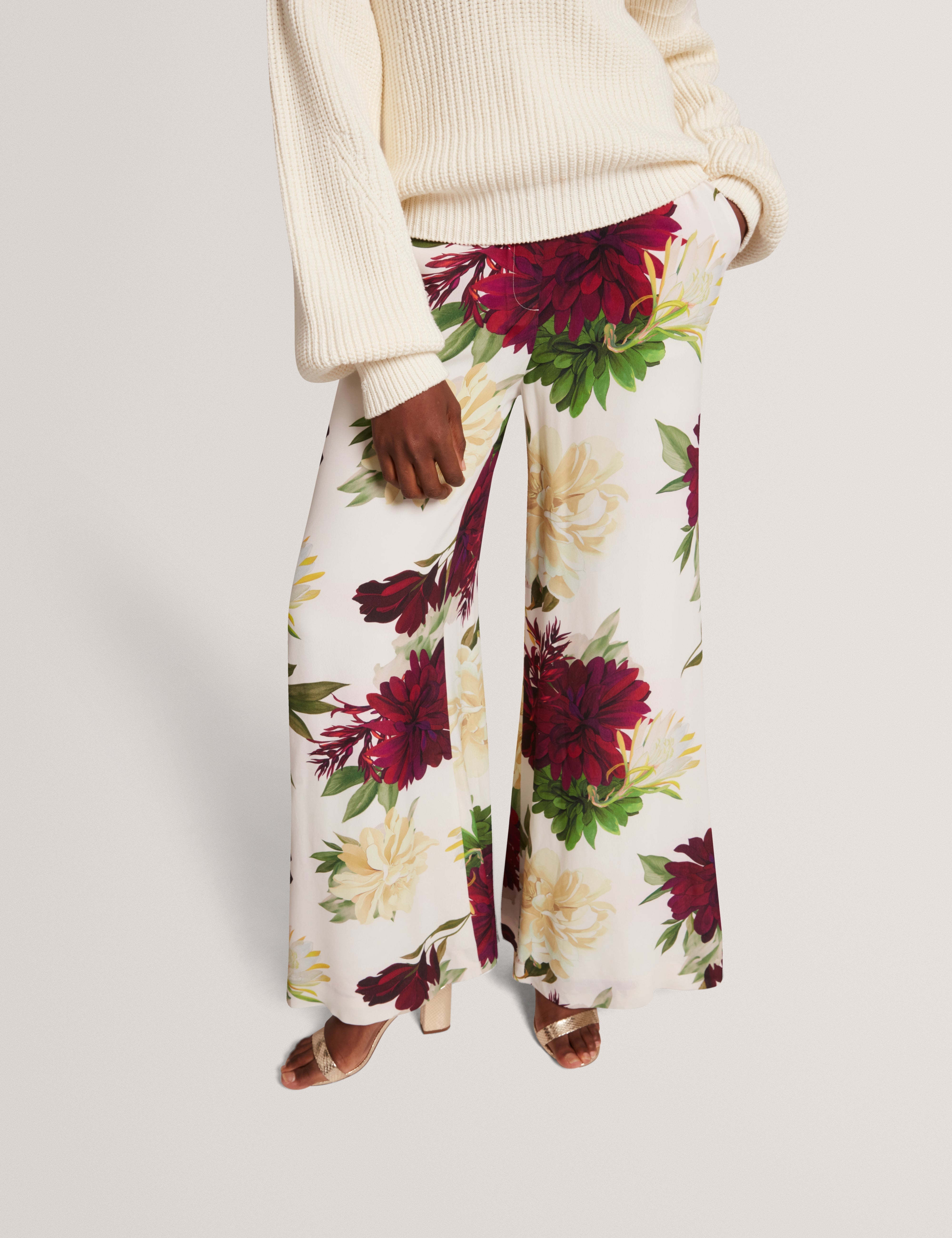 Tomasia Printed Trouser Ivory