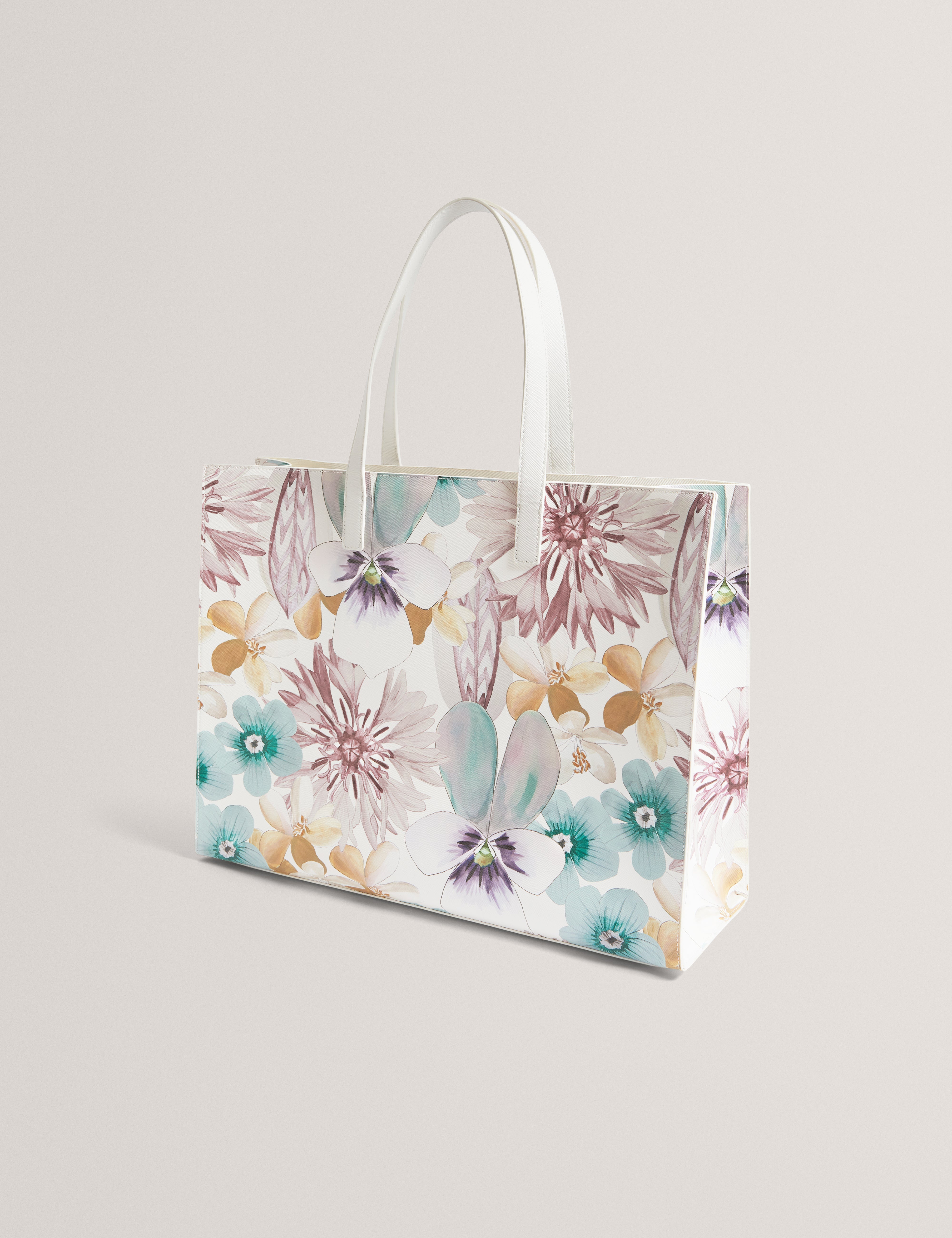 Haleen Petal Print Extra Large Icon Bag White