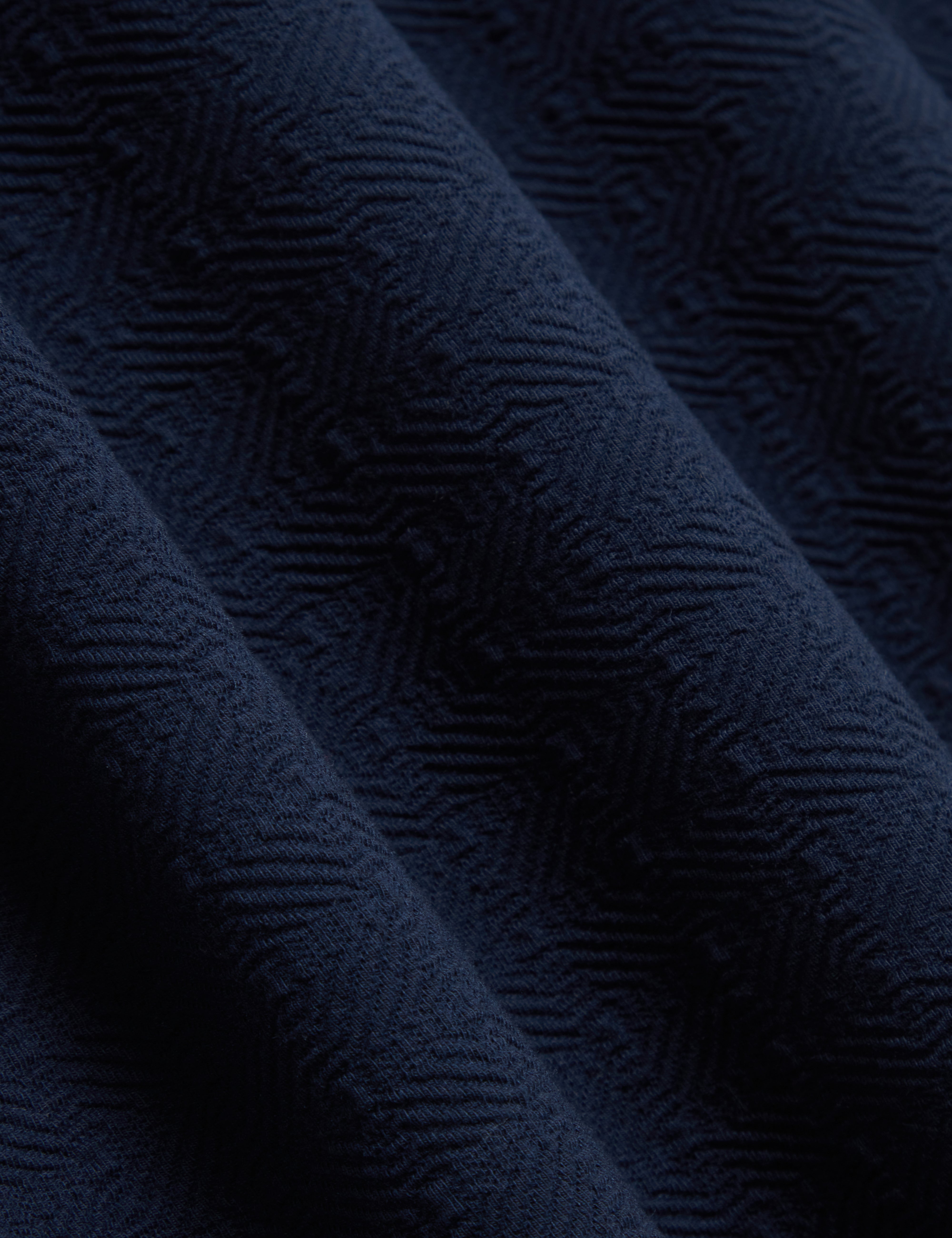 Marcen Short Sleeve Square Stitch T Shirt Navy