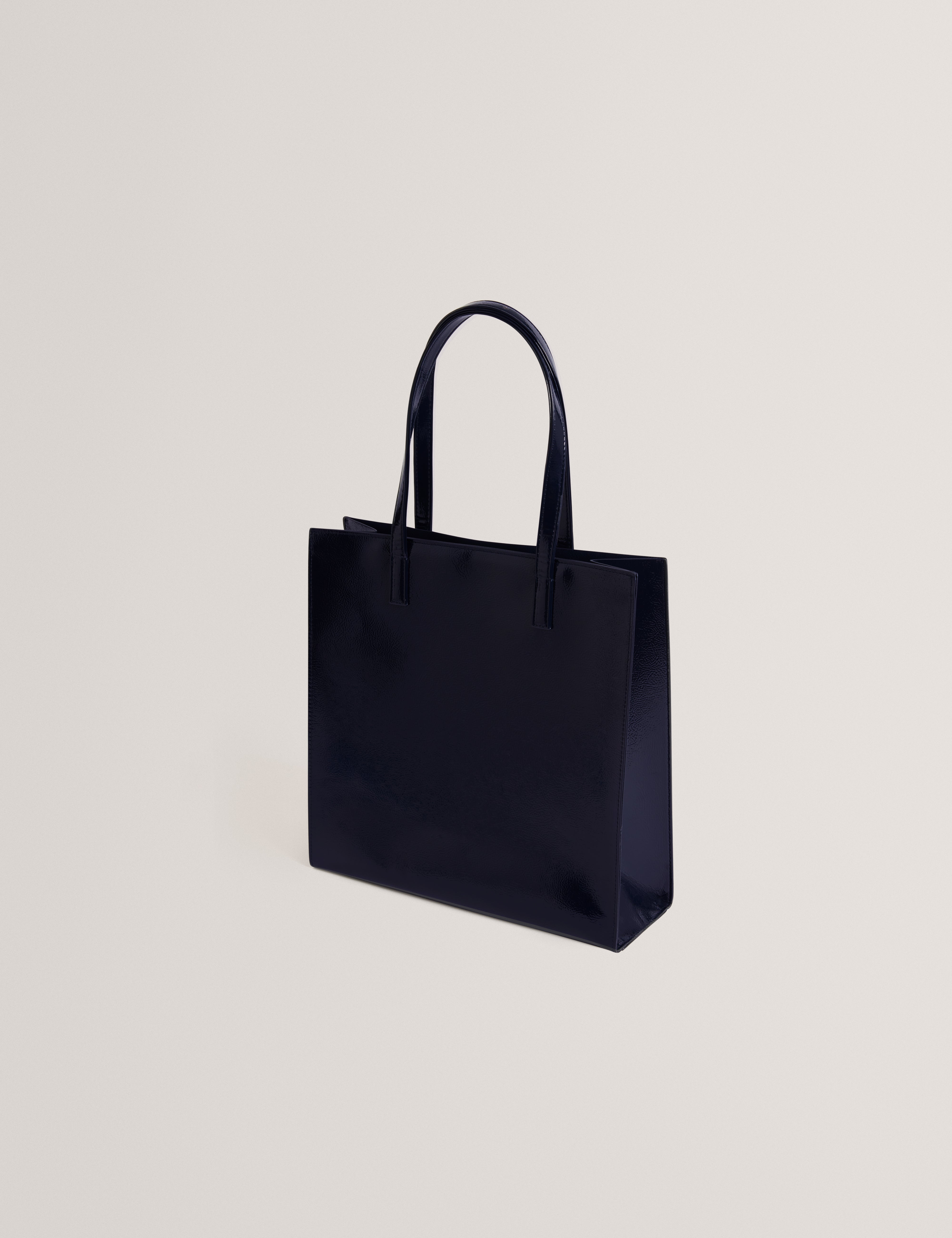 Camryyn Large Printed Crinkle Icon Bag Navy