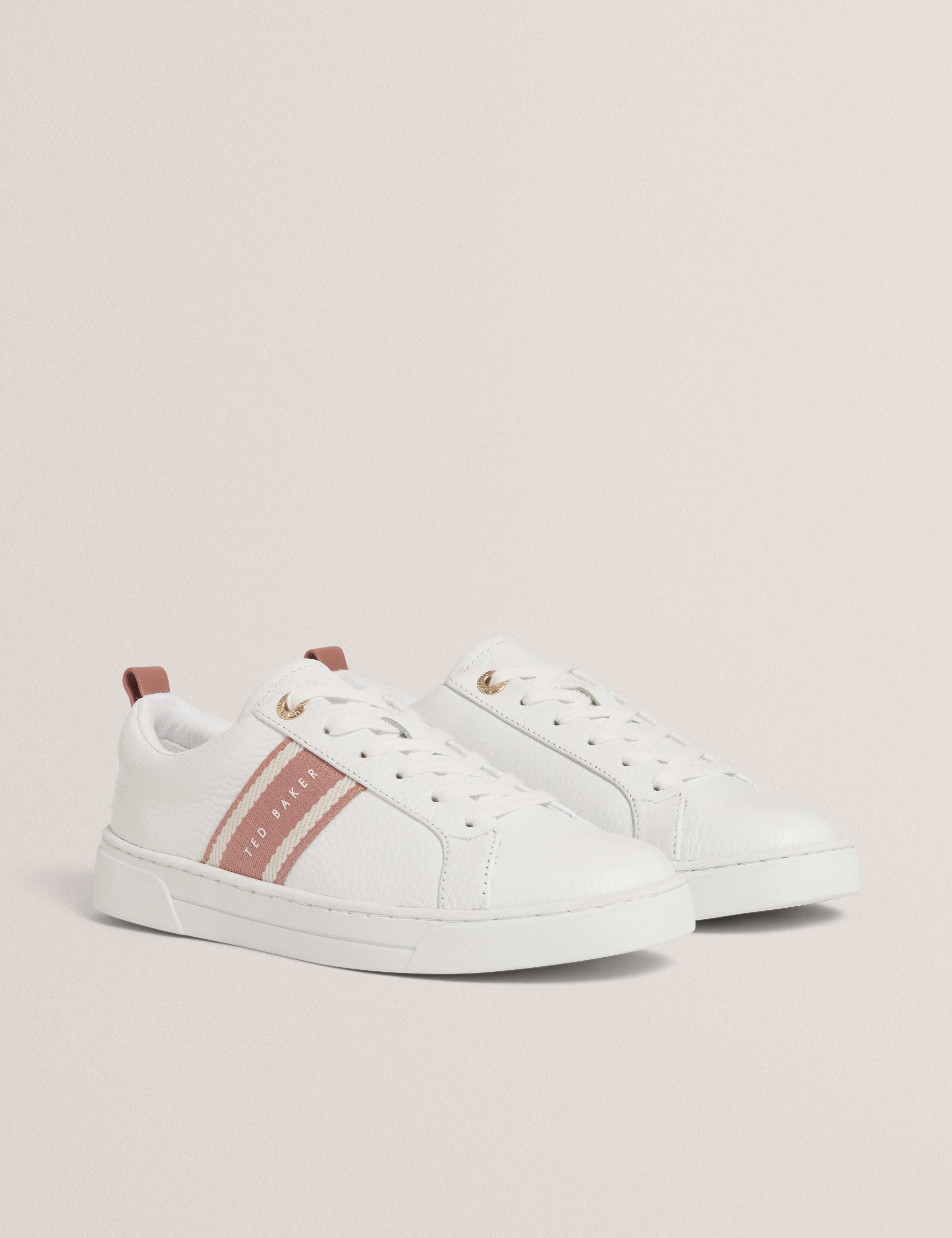 Bailly Webbing Detail Trainer White-Brwn