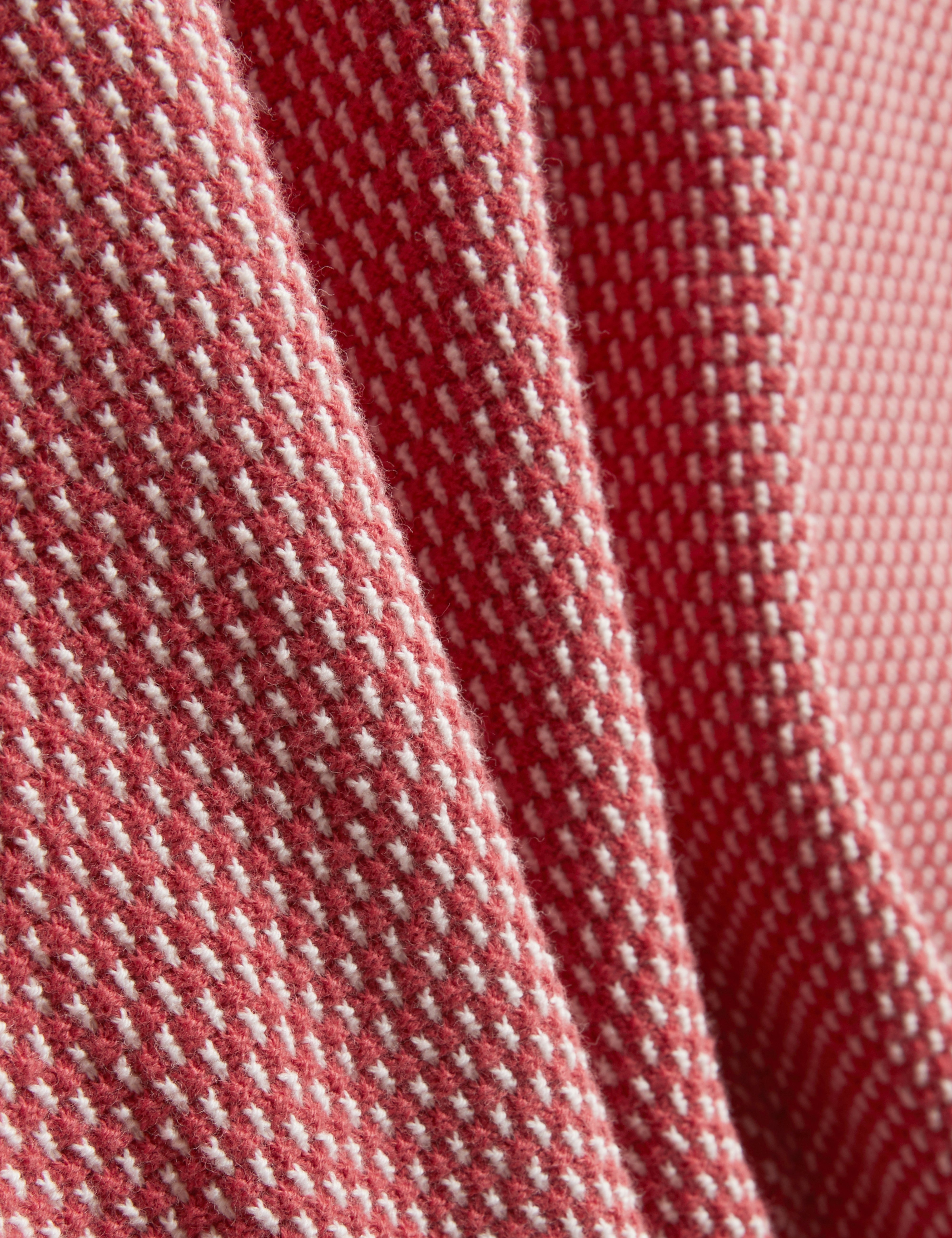 Noliva Short Sleeve Small Stitch Button Through Polo Red