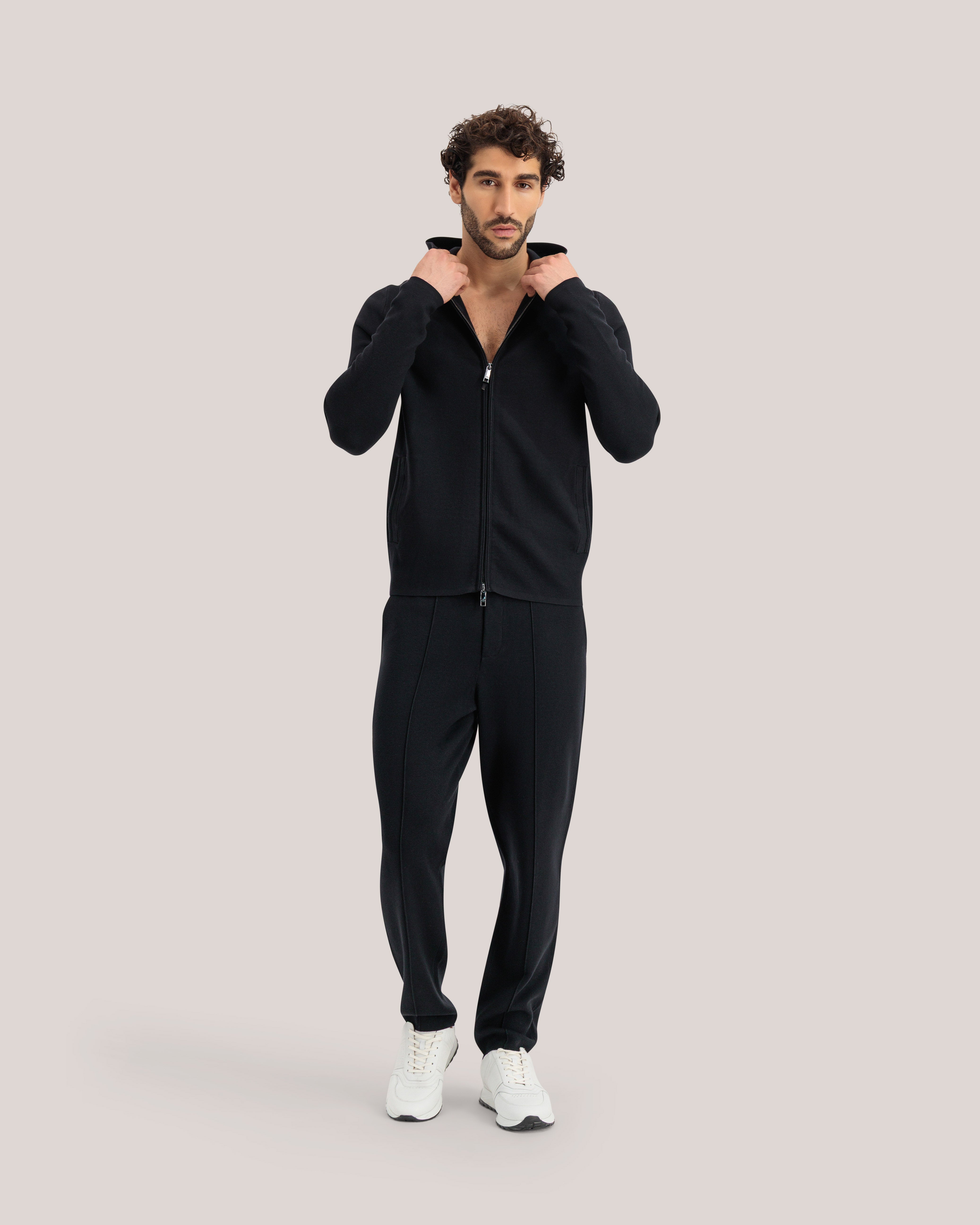 Chalfnt Regular Zip Through Hoodie Black