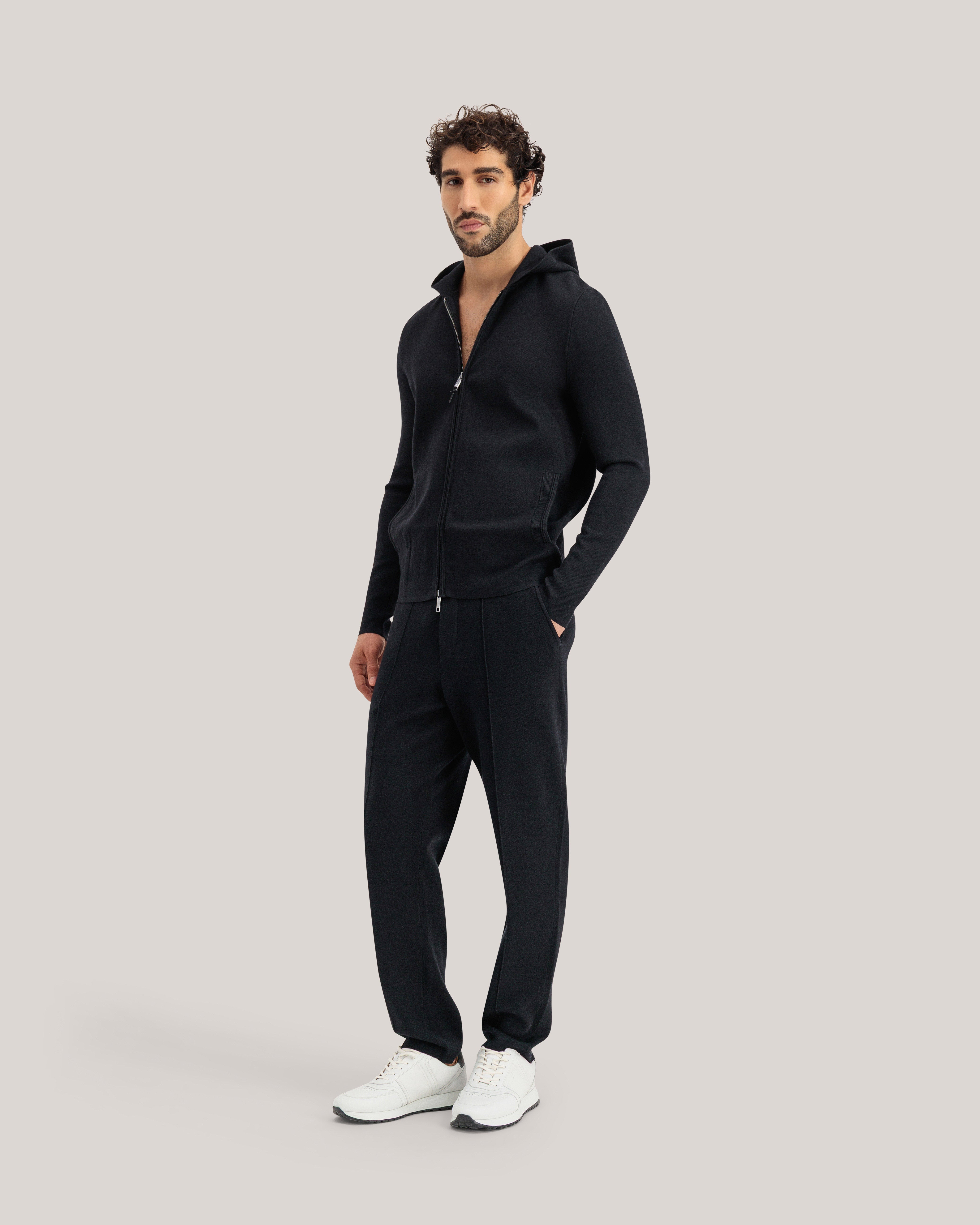 Chalfnt Regular Zip Through Hoodie Black