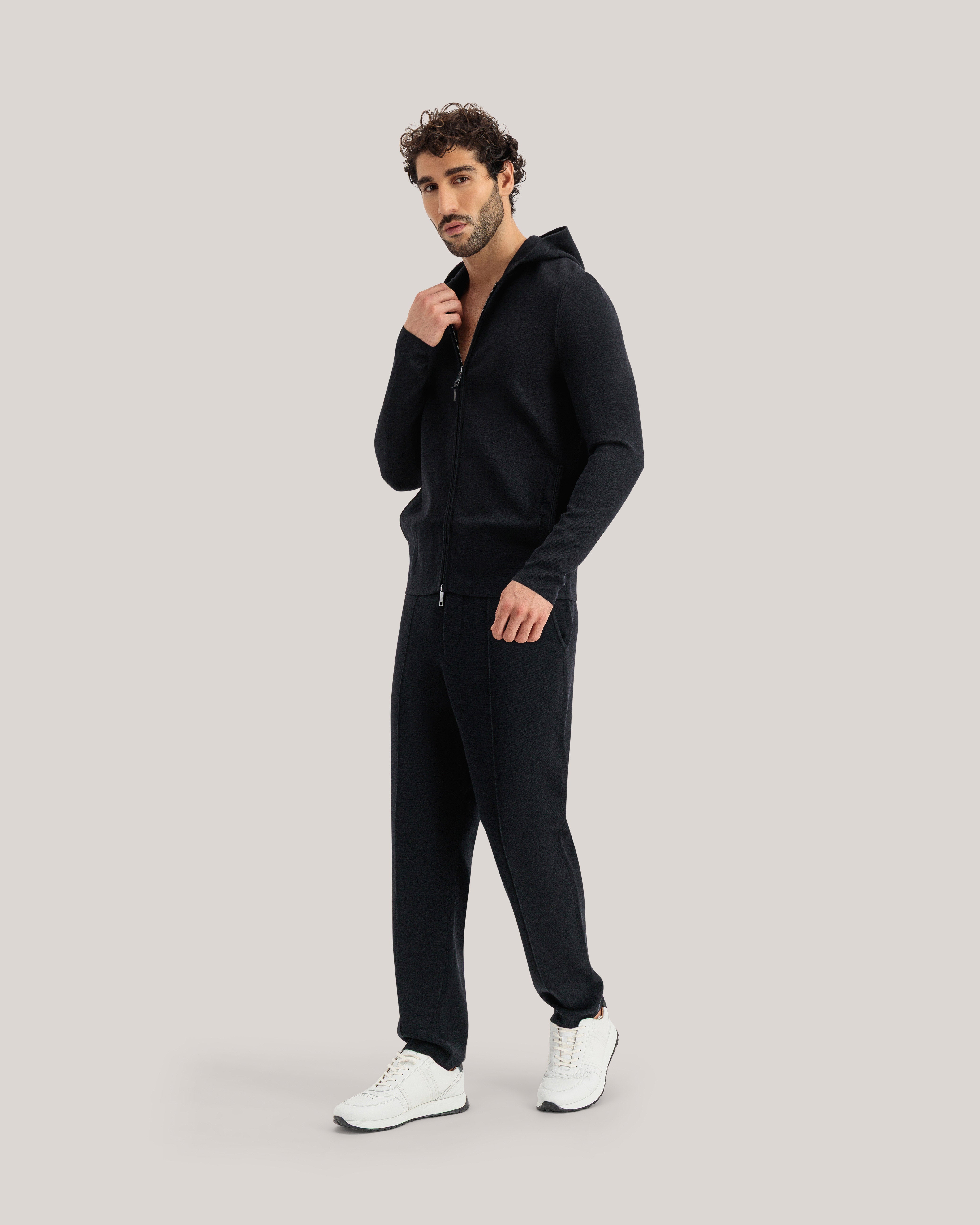 Chalfnt Regular Zip Through Hoodie Black
