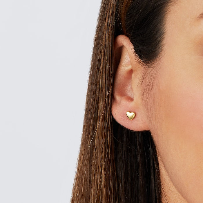 Harly Tiny Heart Stud Earring Gold