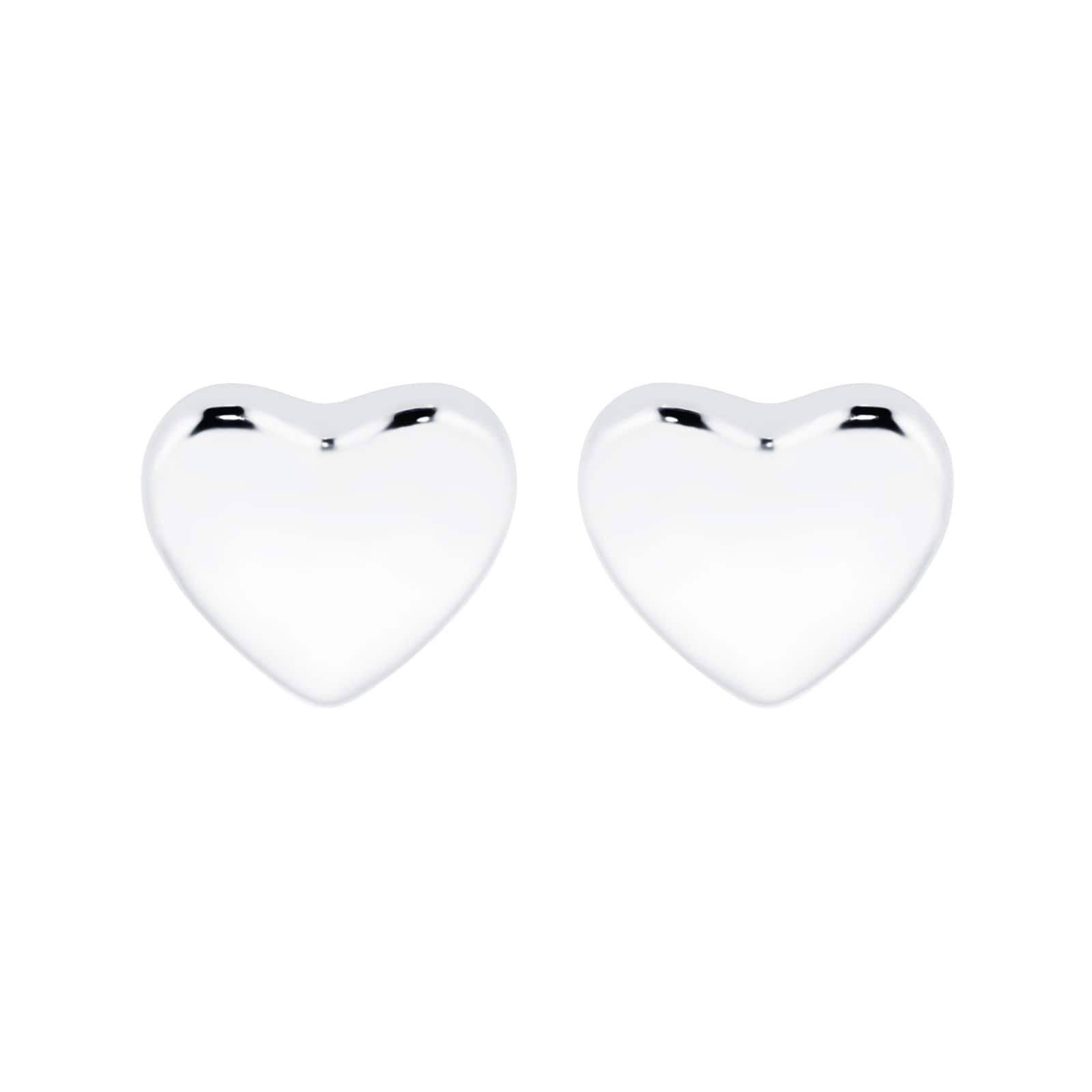 Harly Silver Tone Tiny Heart Stud Earrings Silver