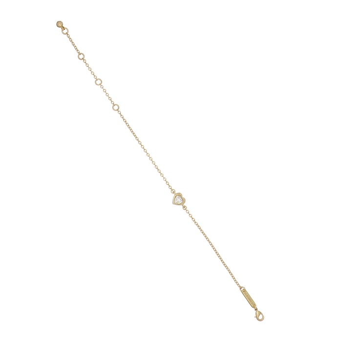 Hansa Crystal Heart Bracelet Gold