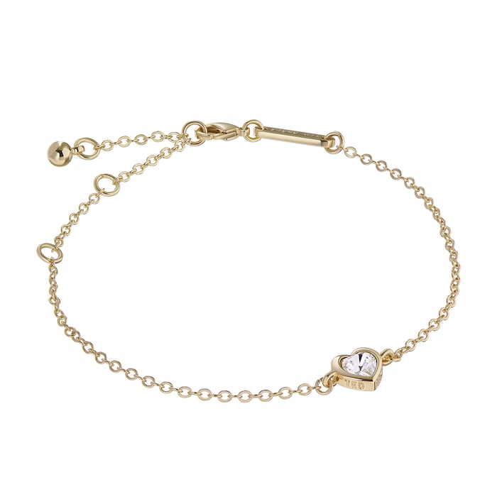 Hansa Crystal Heart Bracelet Gold
