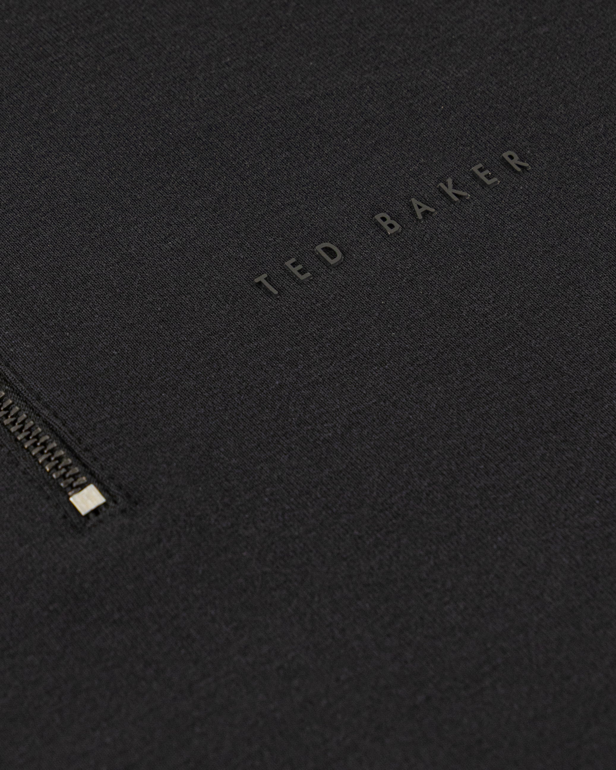 Fashbee Long Sleeve Branded Merino Half Zip Black