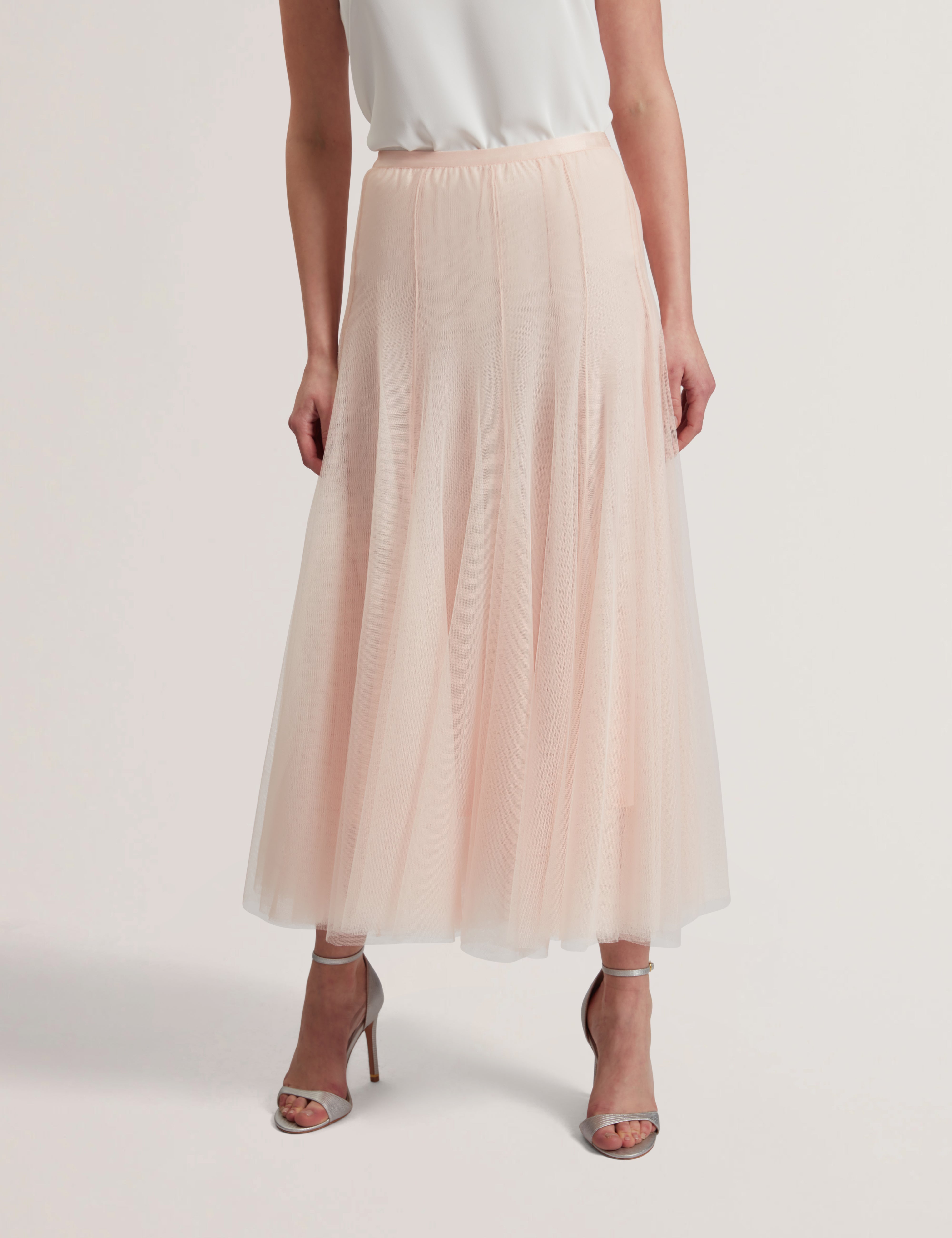 Akarii Midi Length Skirt With Insert Pl-Pink