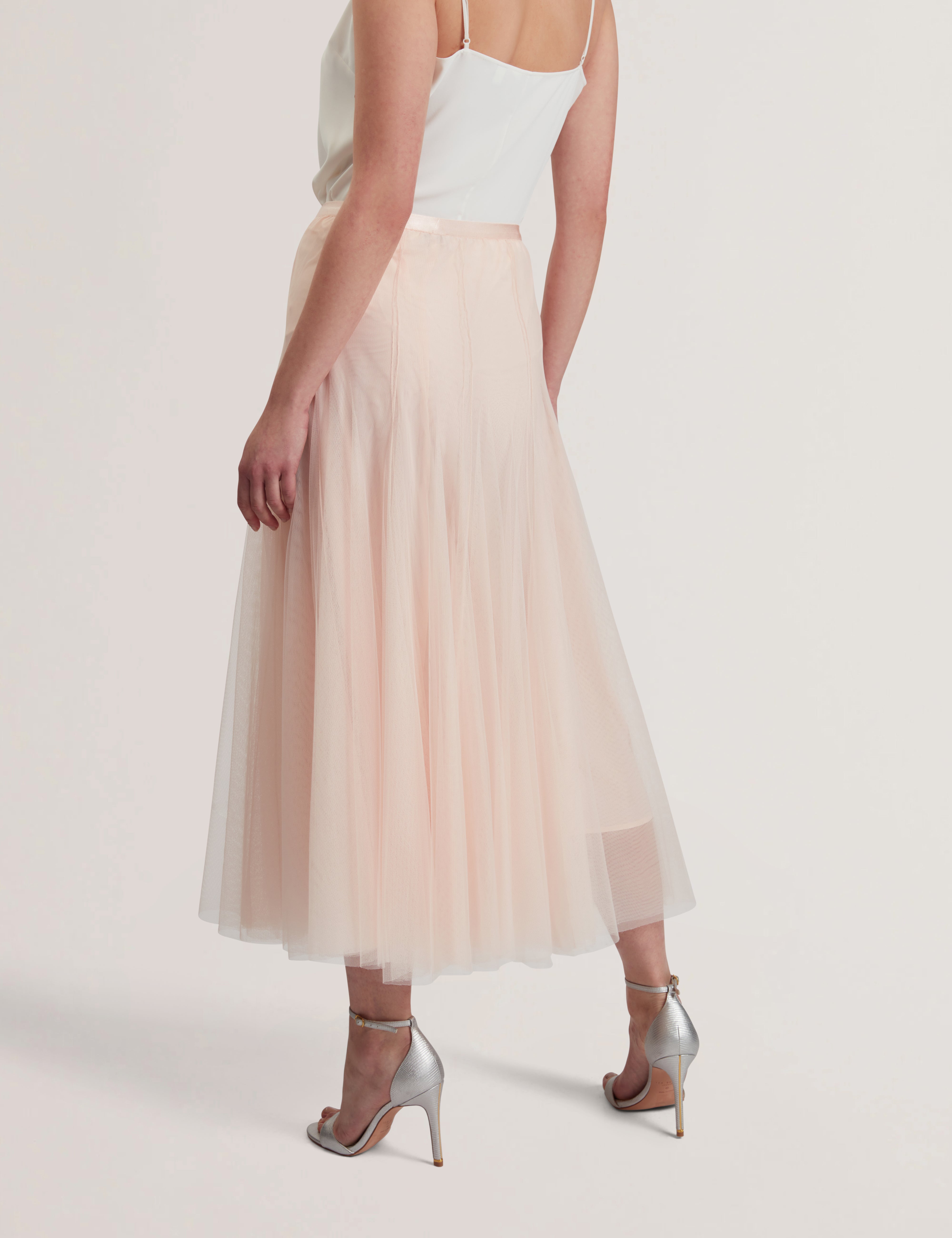 Akarii Midi Length Skirt With Insert Pl-Pink
