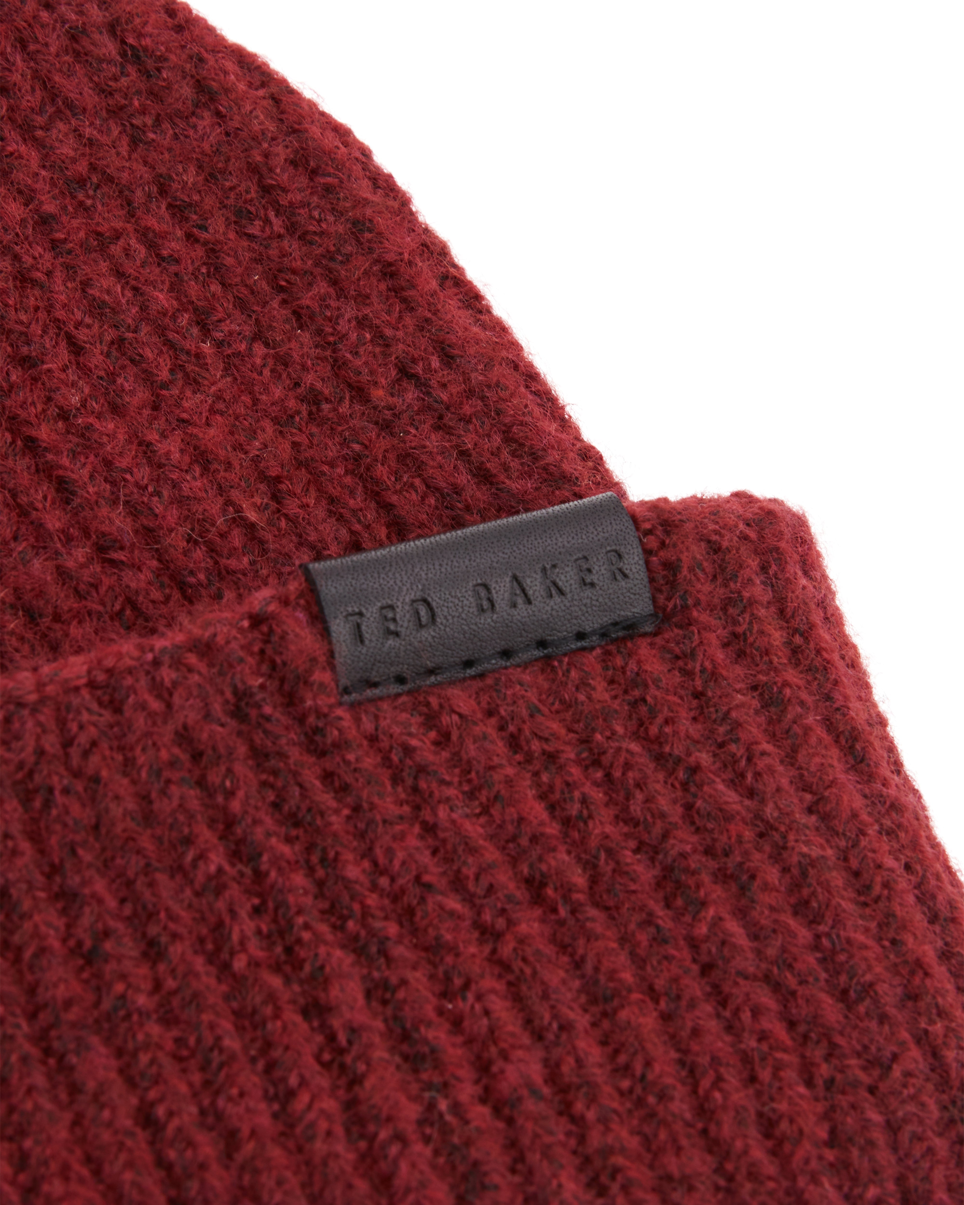 Alliiys Ribbed Hat And Scarf Gift Set Oxblood