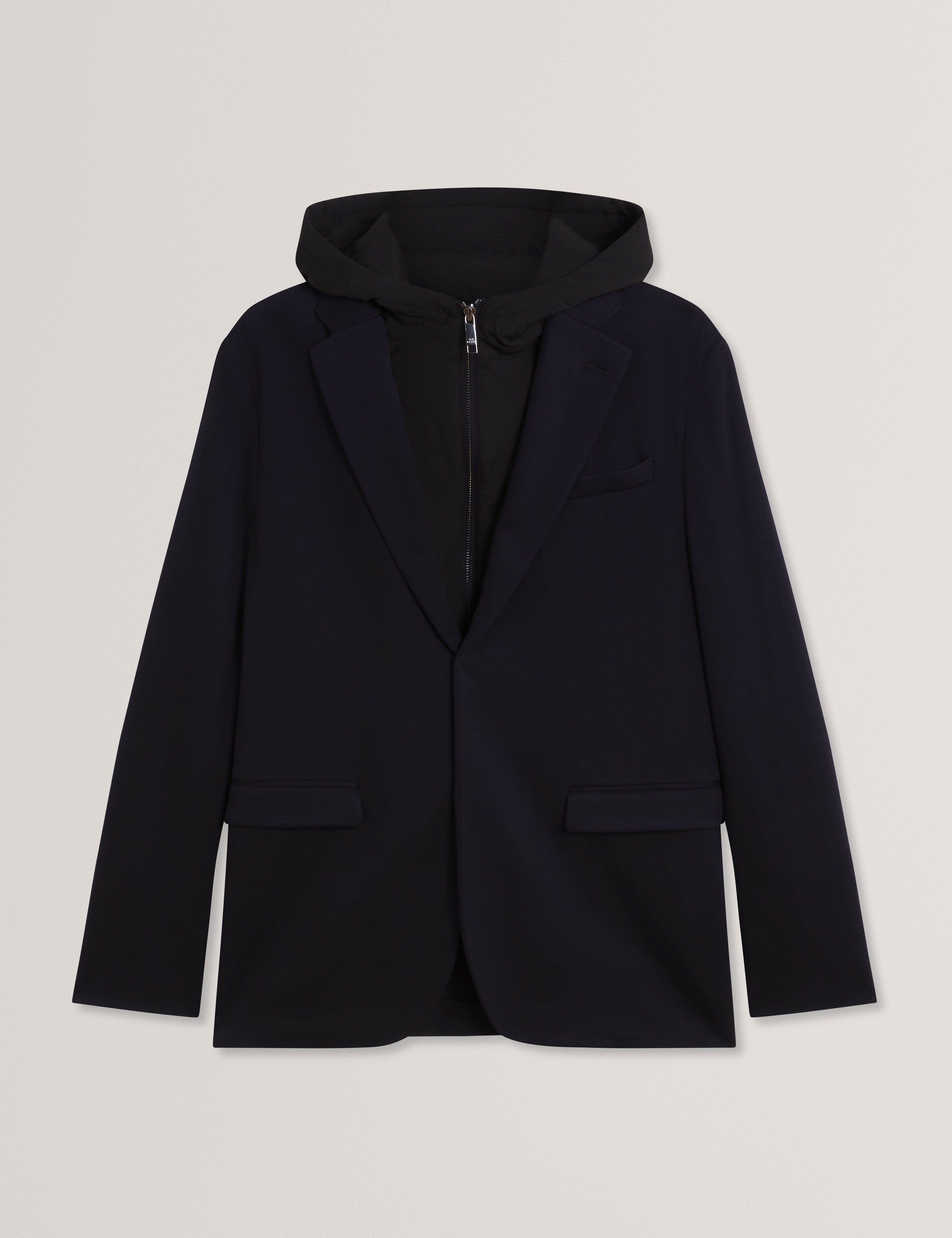 Ashb Jersey Blazer With Hooded Liner Navy