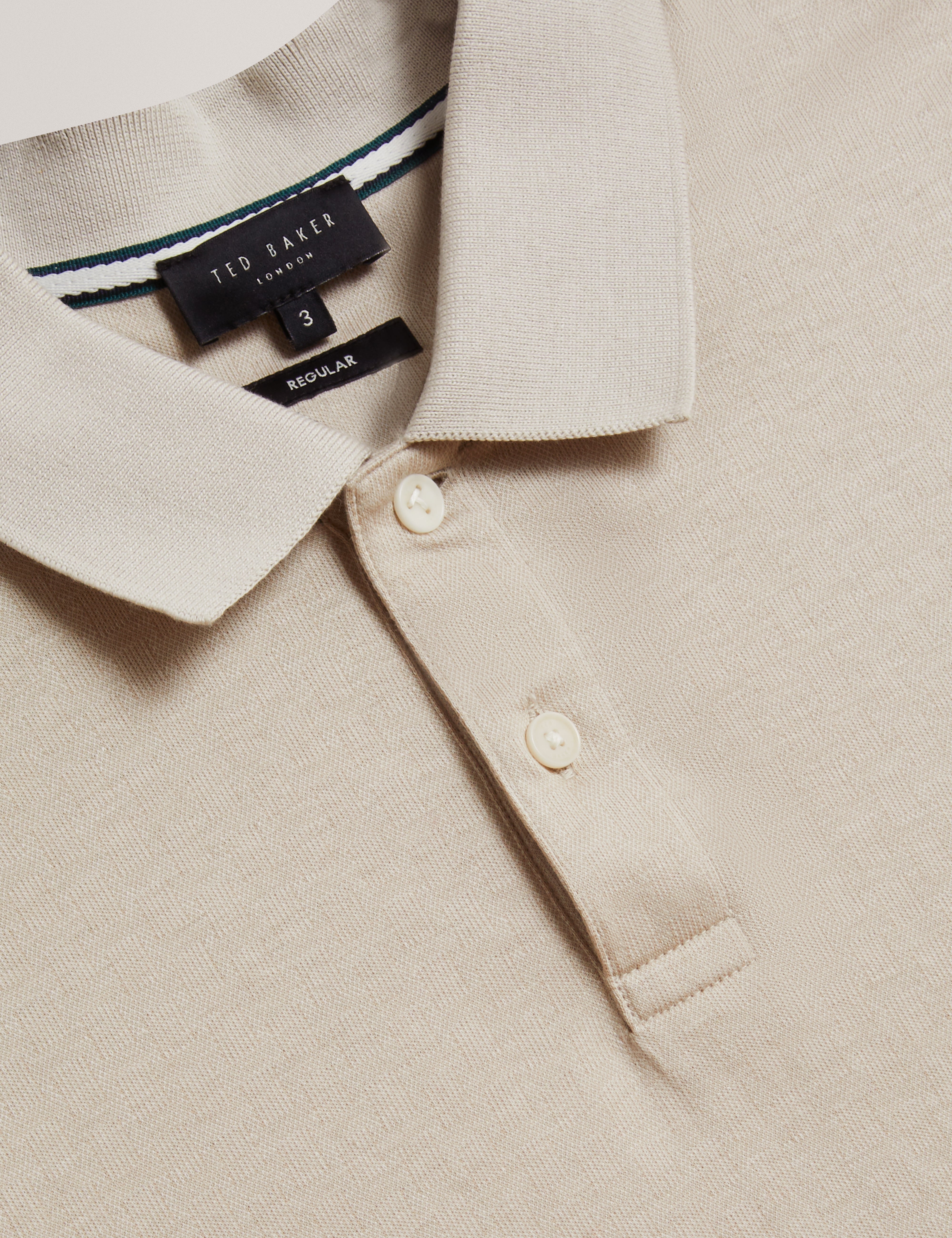 Auguso Short Sleeve Regular Tonal Jacquard Polo Shirt Ecru