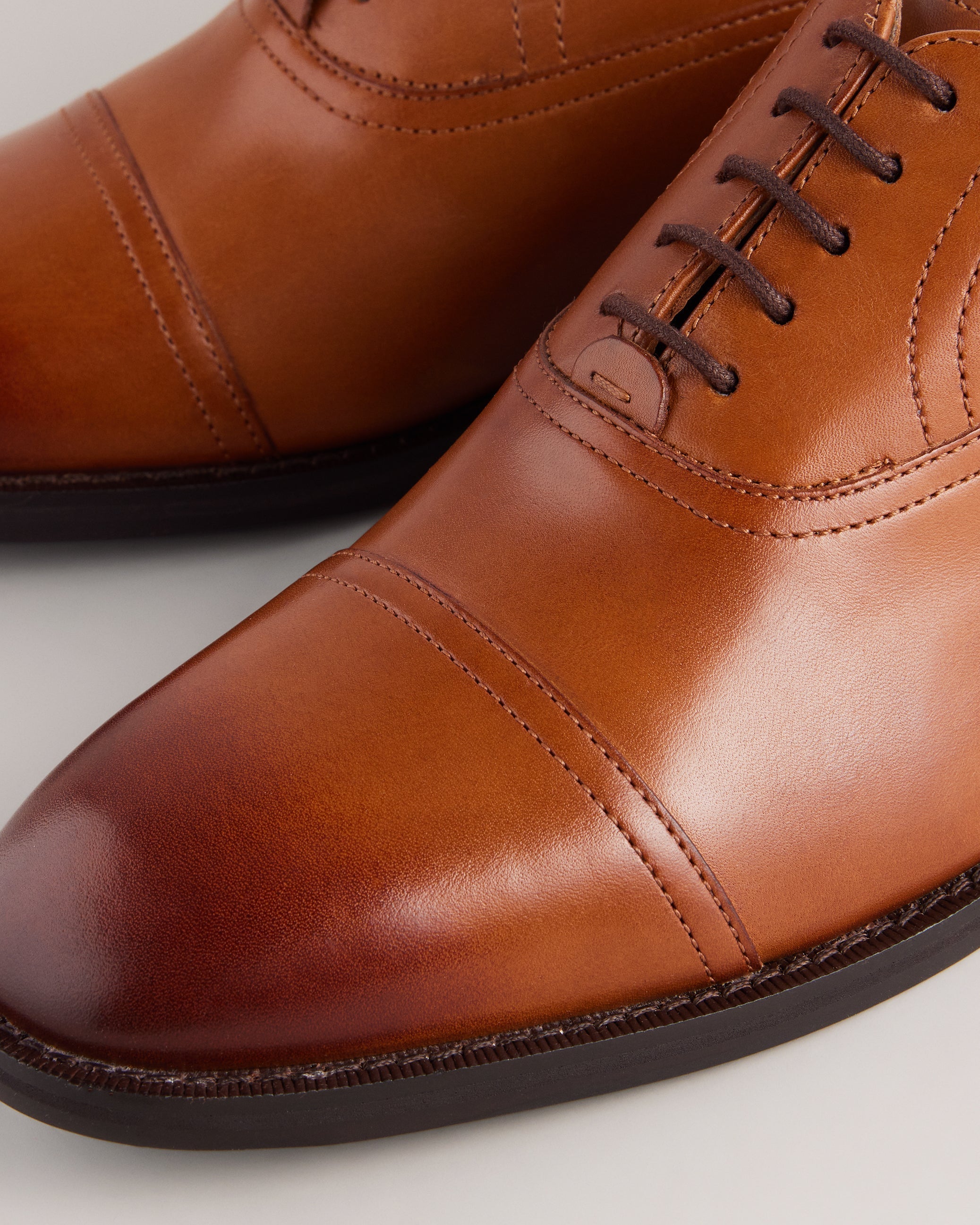 Carlen Formal Leather Oxford Shoes Tan