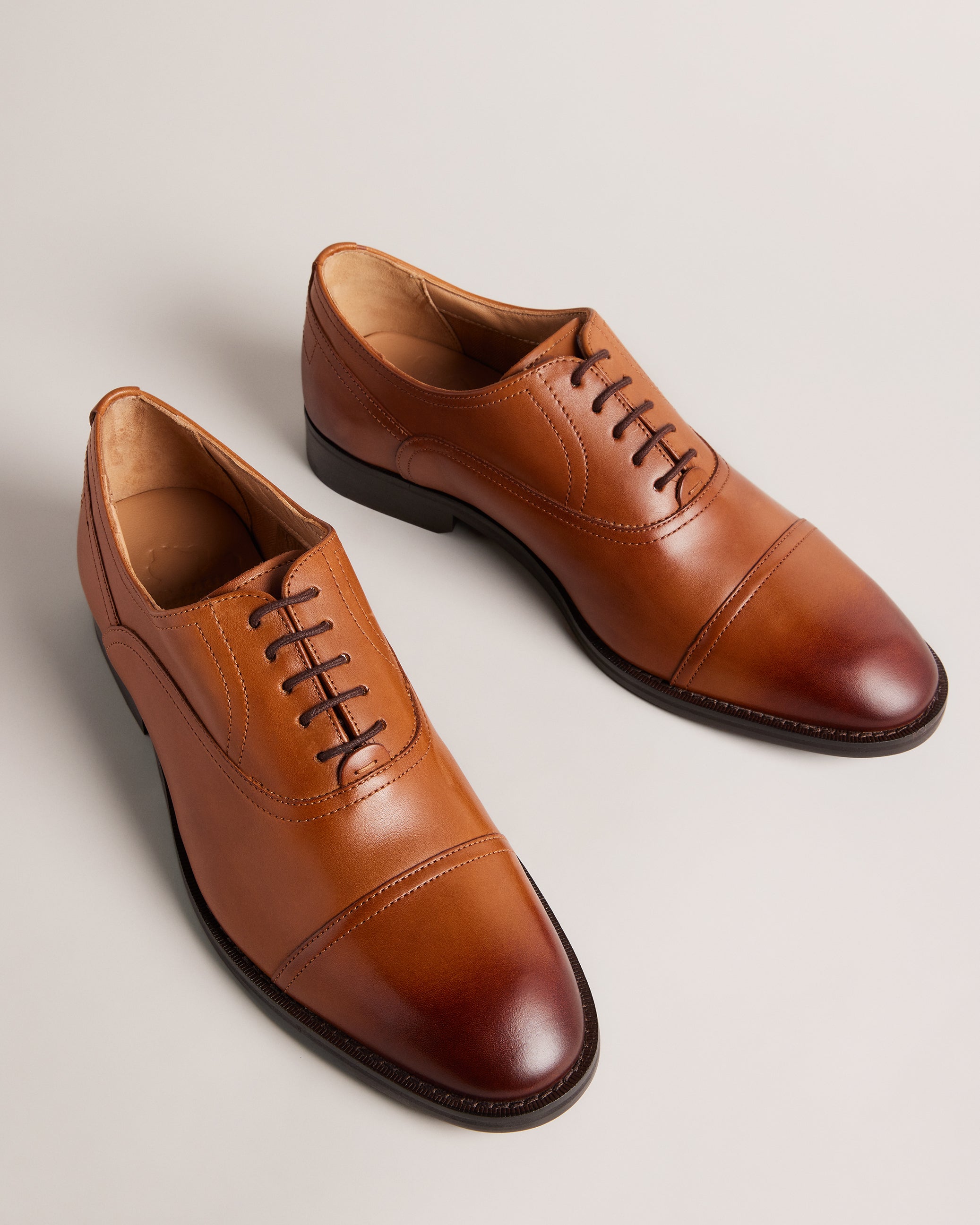 Carlen Formal Leather Oxford Shoes Tan