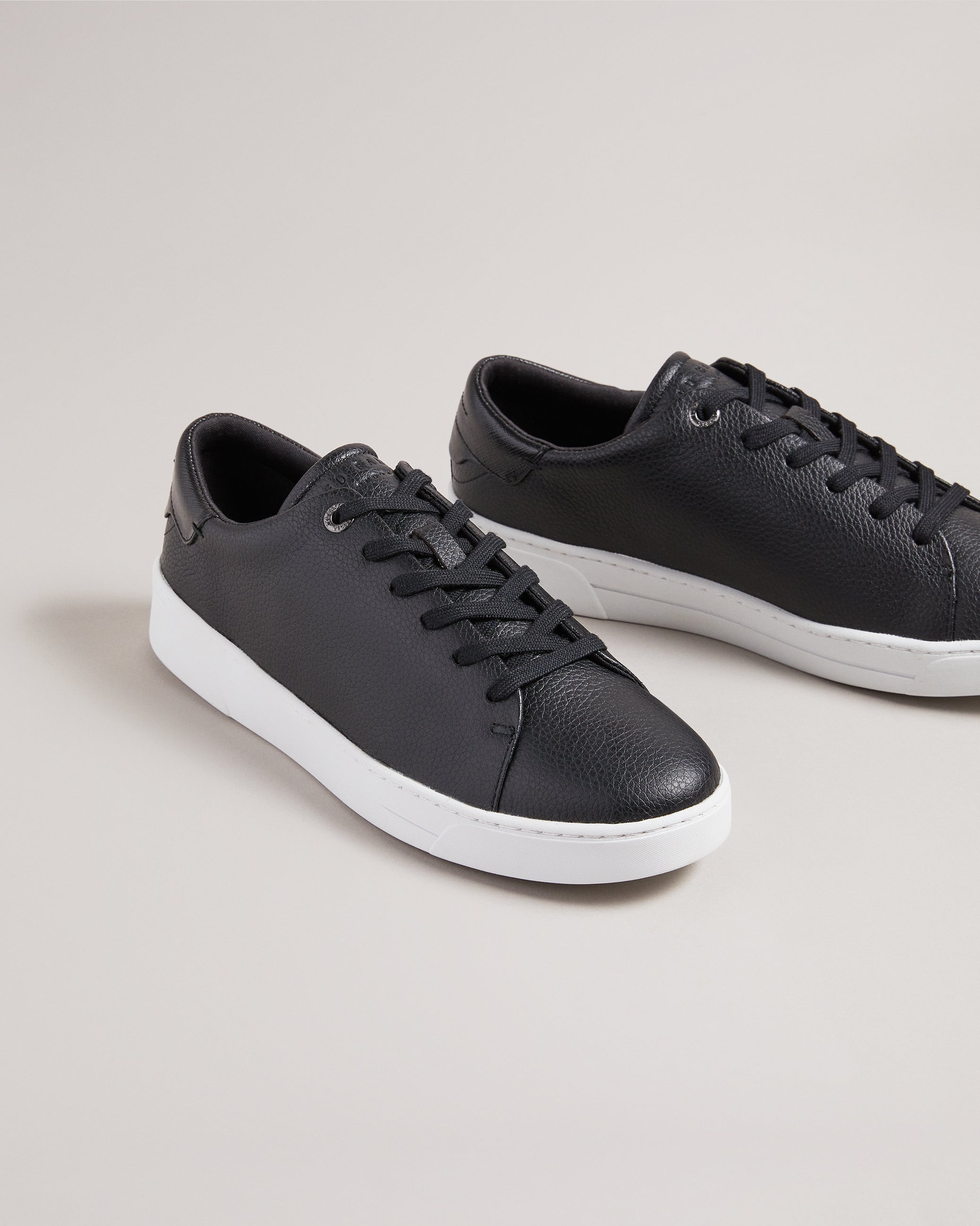 Kimmii Tumbled Leather Trainer Shoes Black