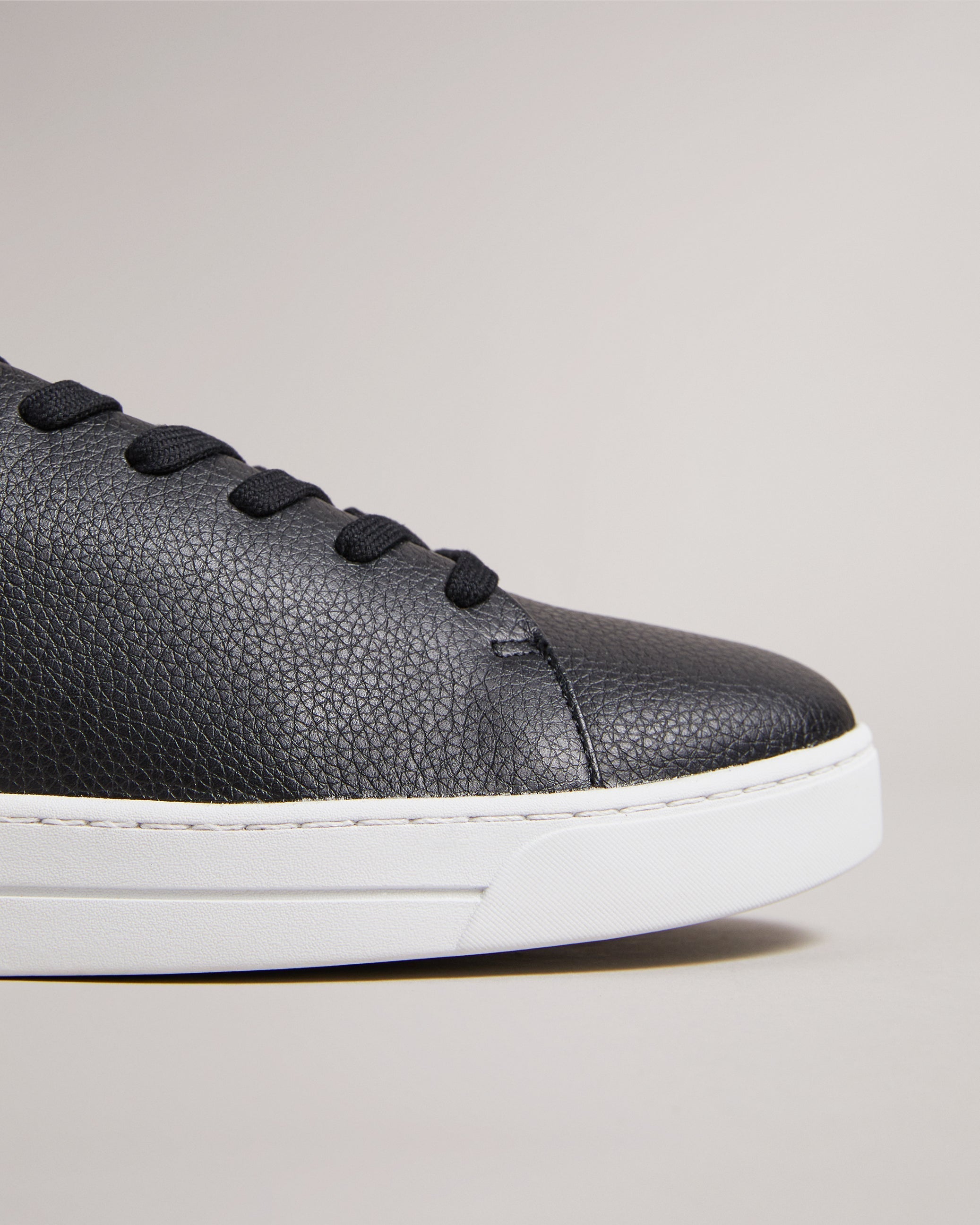 Kimmii Tumbled Leather Trainer Shoes Black
