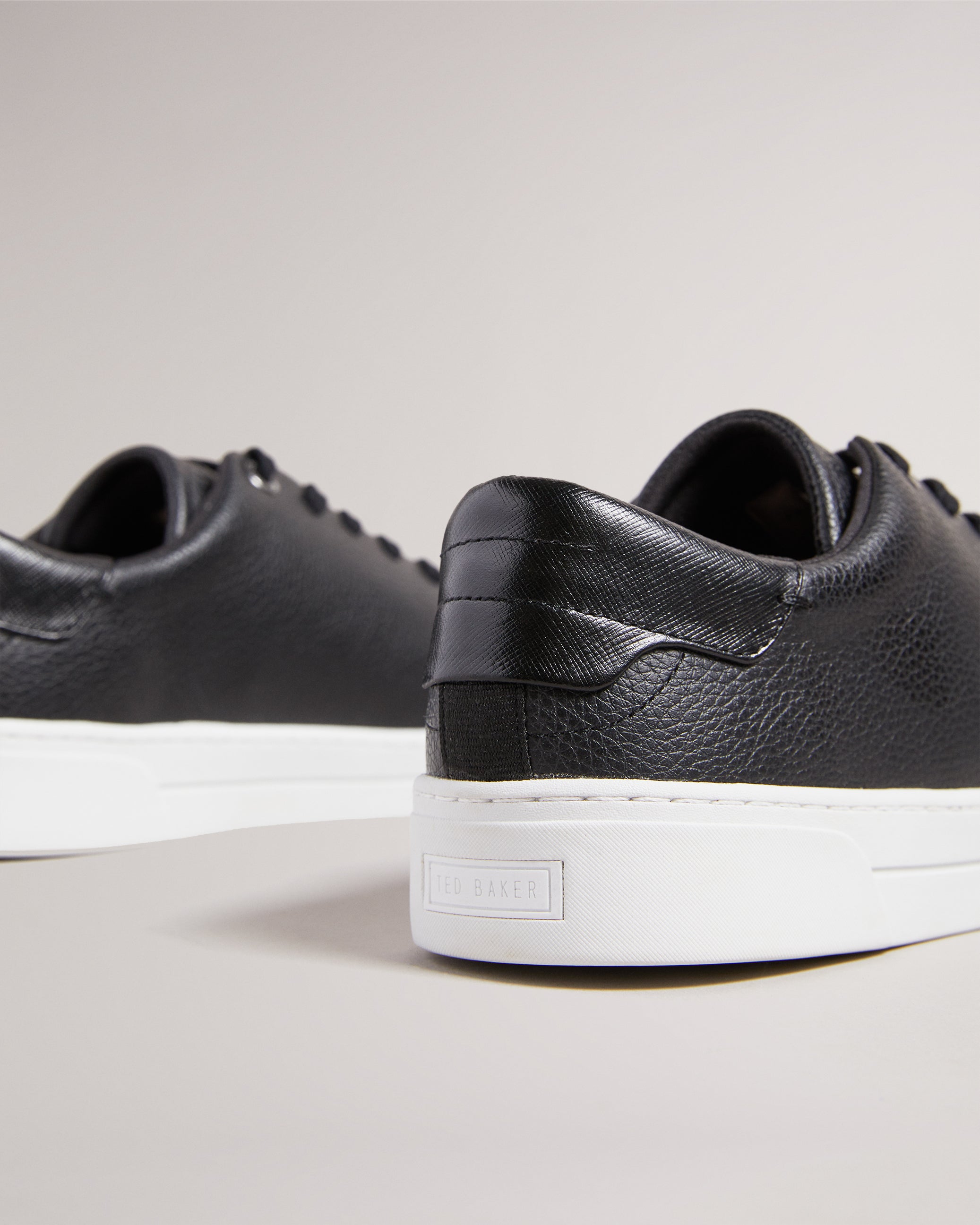 Kimmii Tumbled Leather Trainer Shoes Black