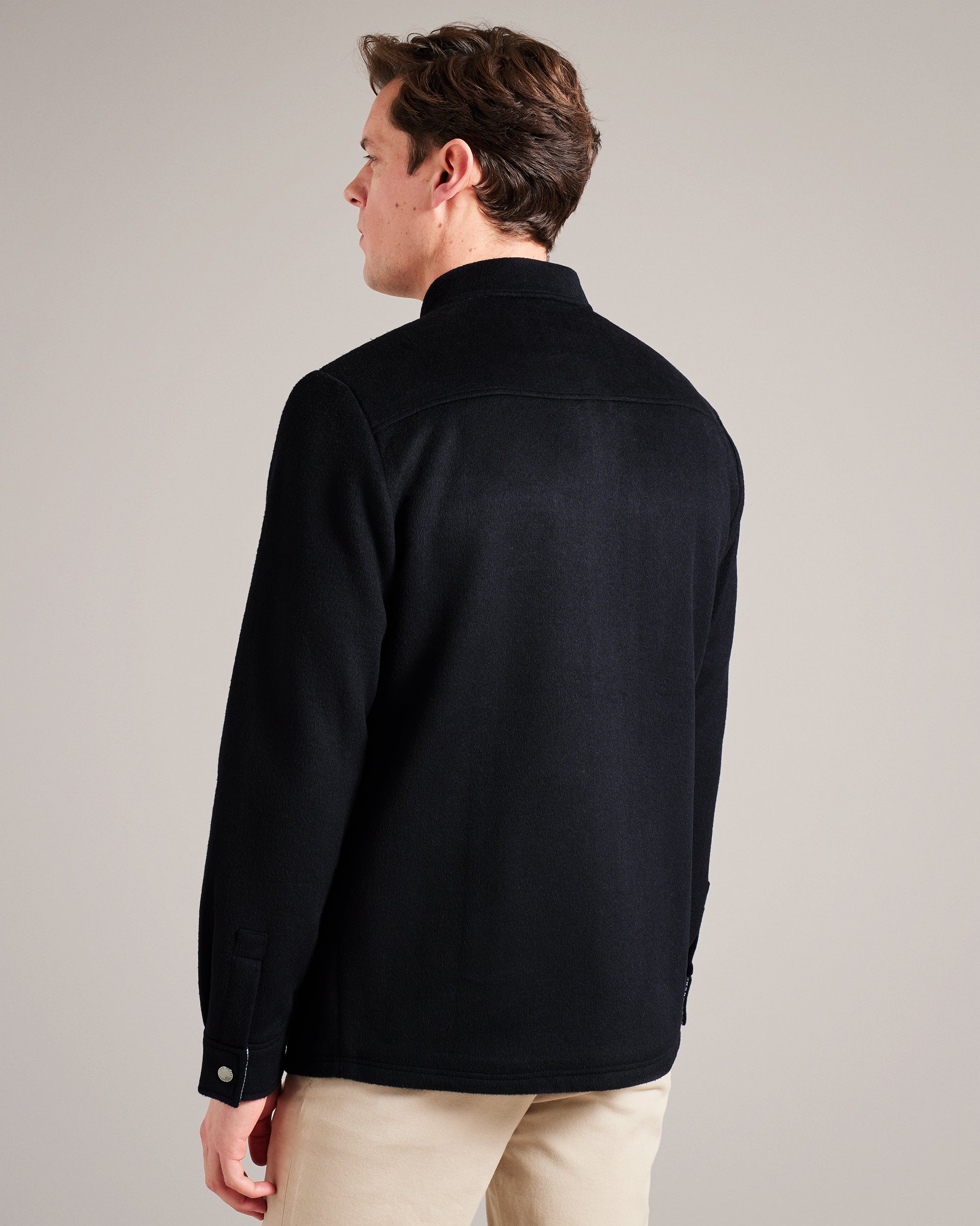 Aderbry Wool Blend Over Shirt Navy