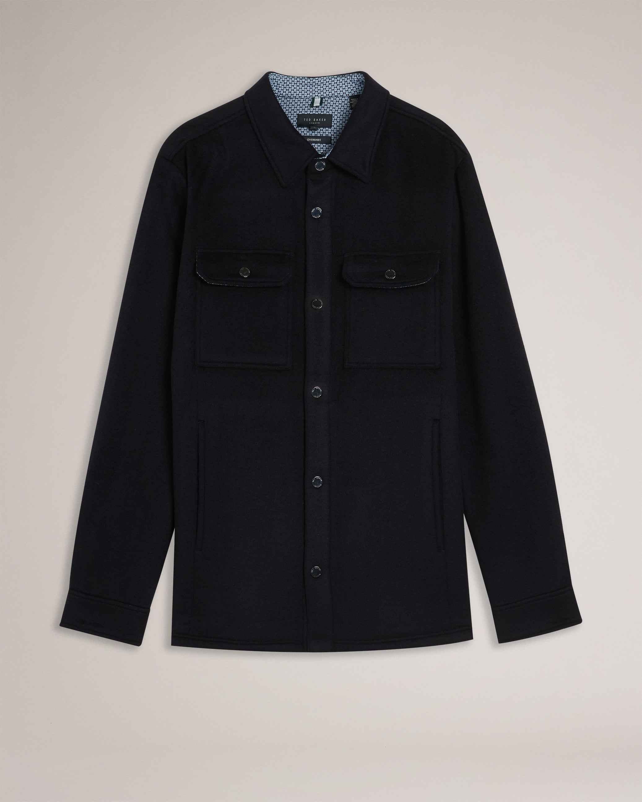 Aderbry Wool Blend Over Shirt Navy