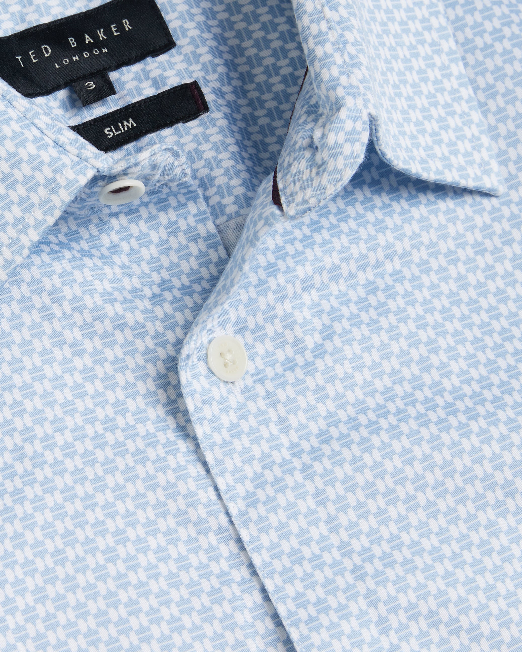 Faenza Ls Geo Shirt Lt-Blue