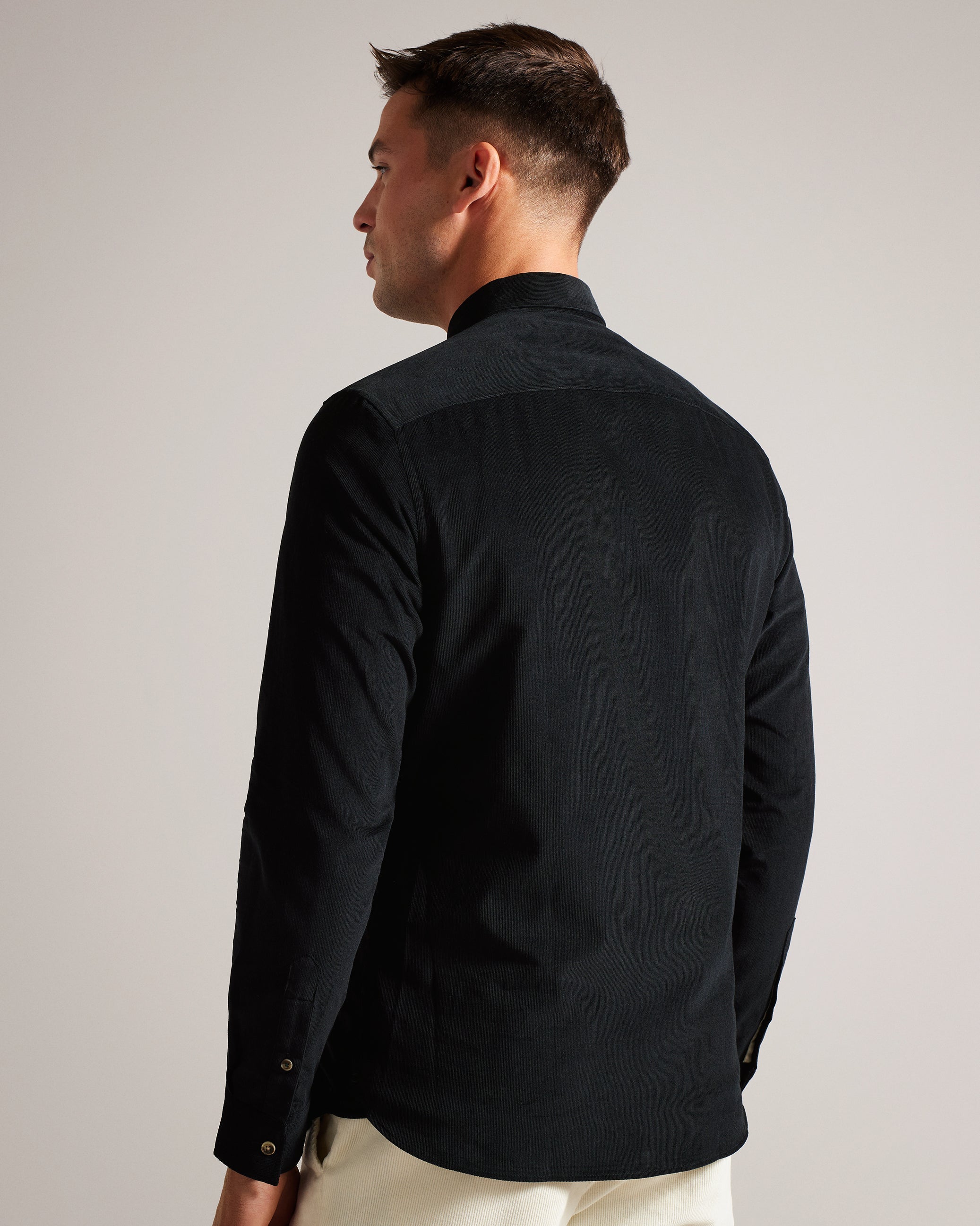 Lecco Ls Cord Shirt Dk-Navy