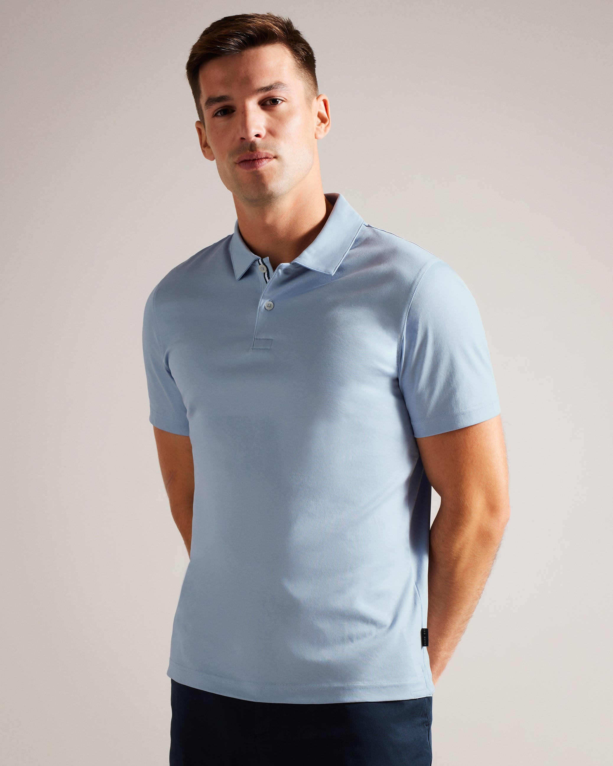 Zeiter Ss Slim Soft Touch Polo Pl-Blue