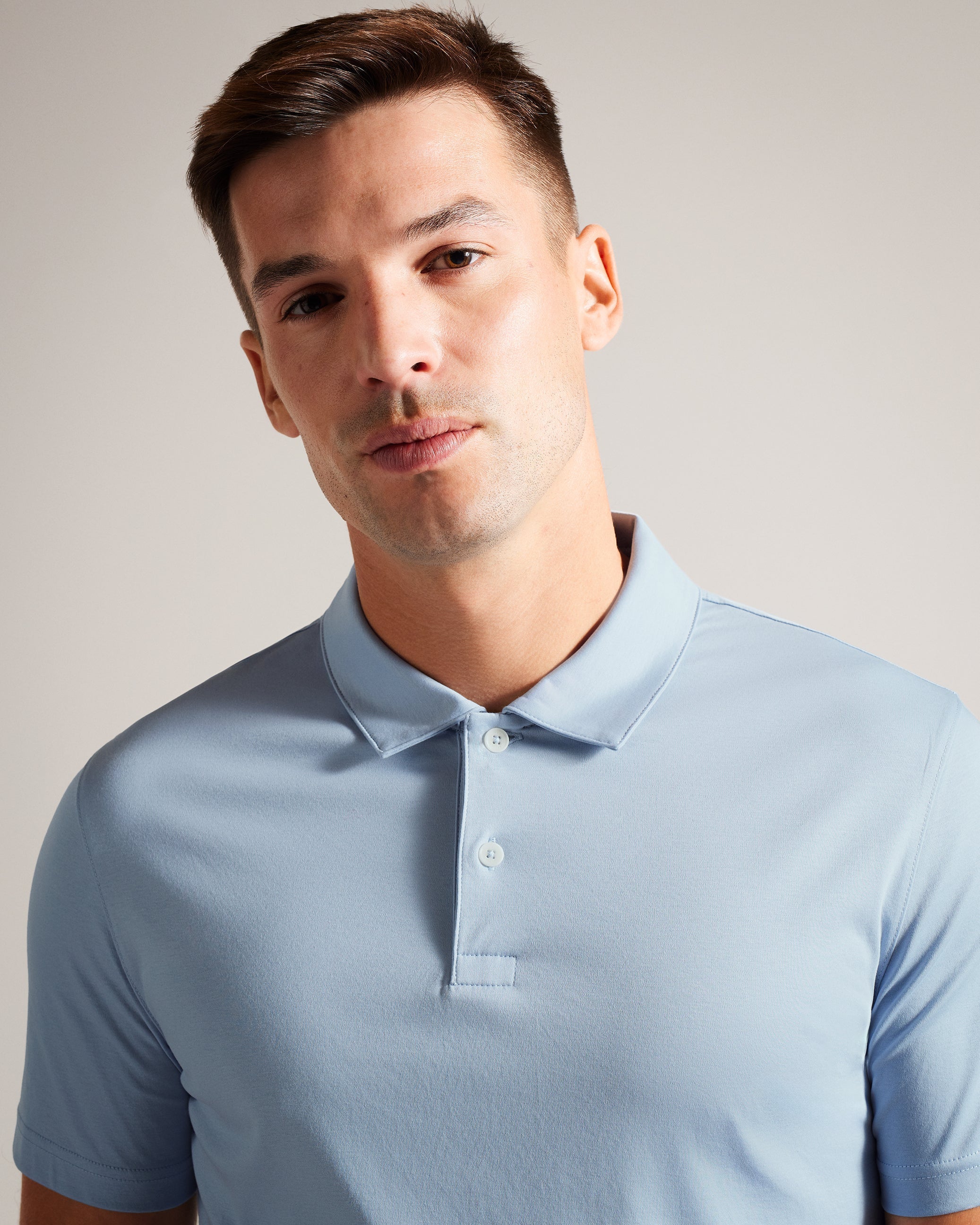 Zeiter Ss Slim Soft Touch Polo Pl-Blue