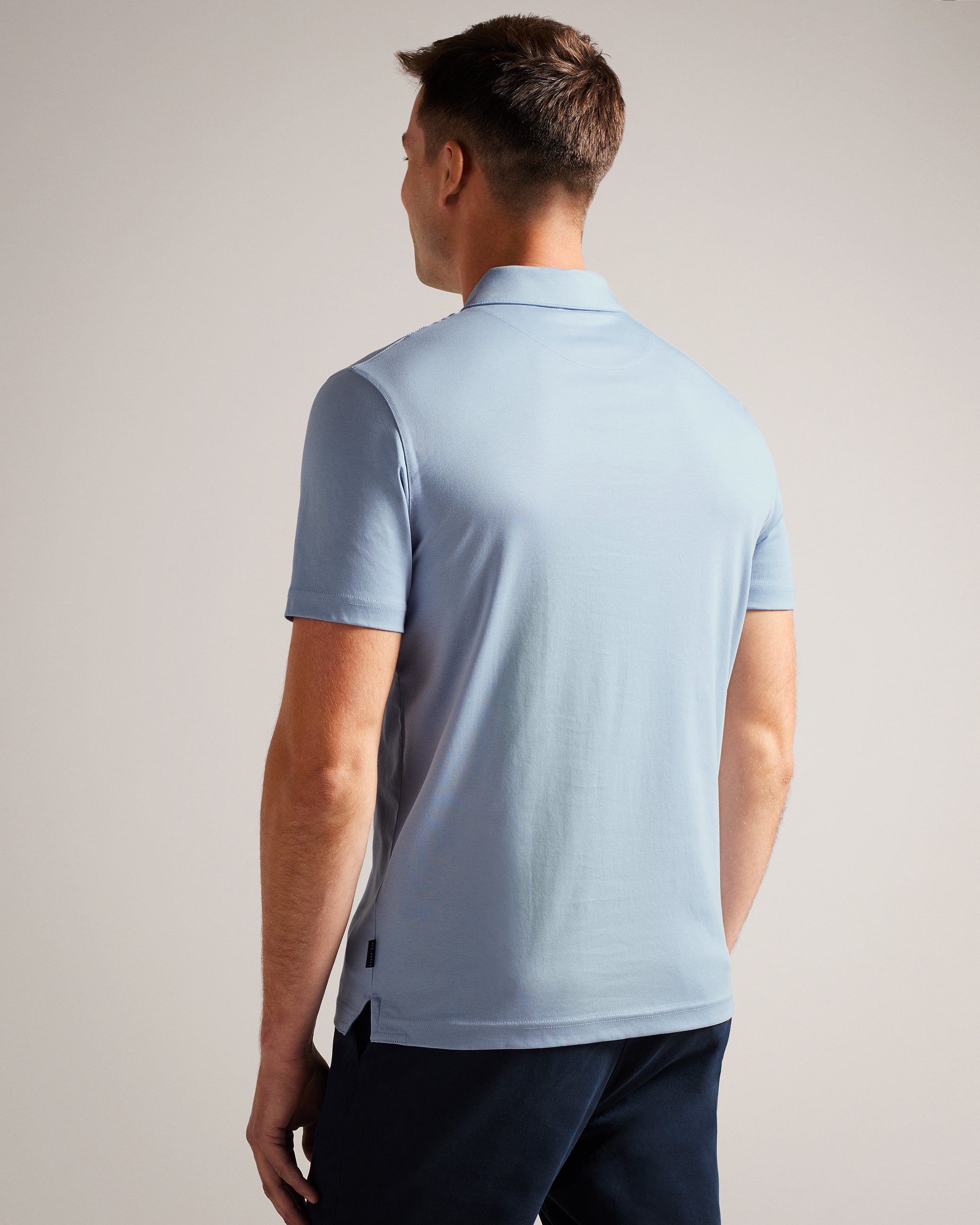 Zeiter Ss Slim Soft Touch Polo Pl-Blue