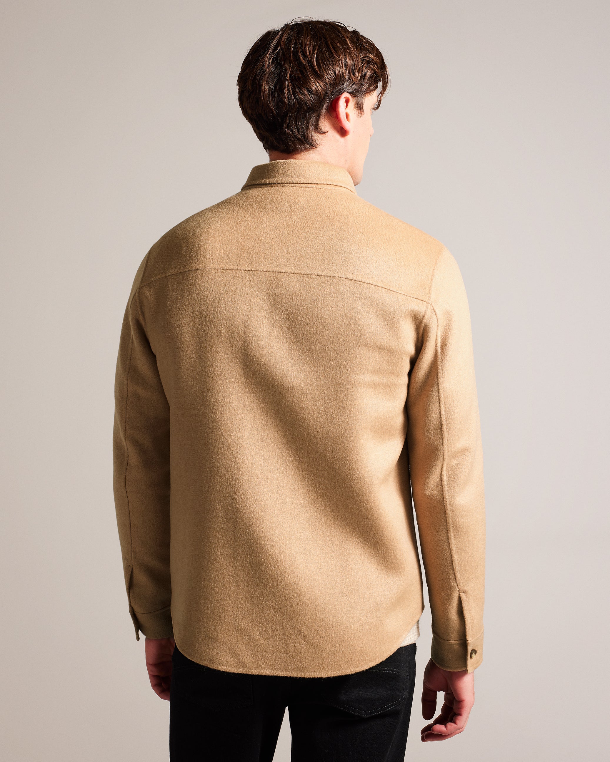 Dalch Ls Splittable Wool Shirt Tan
