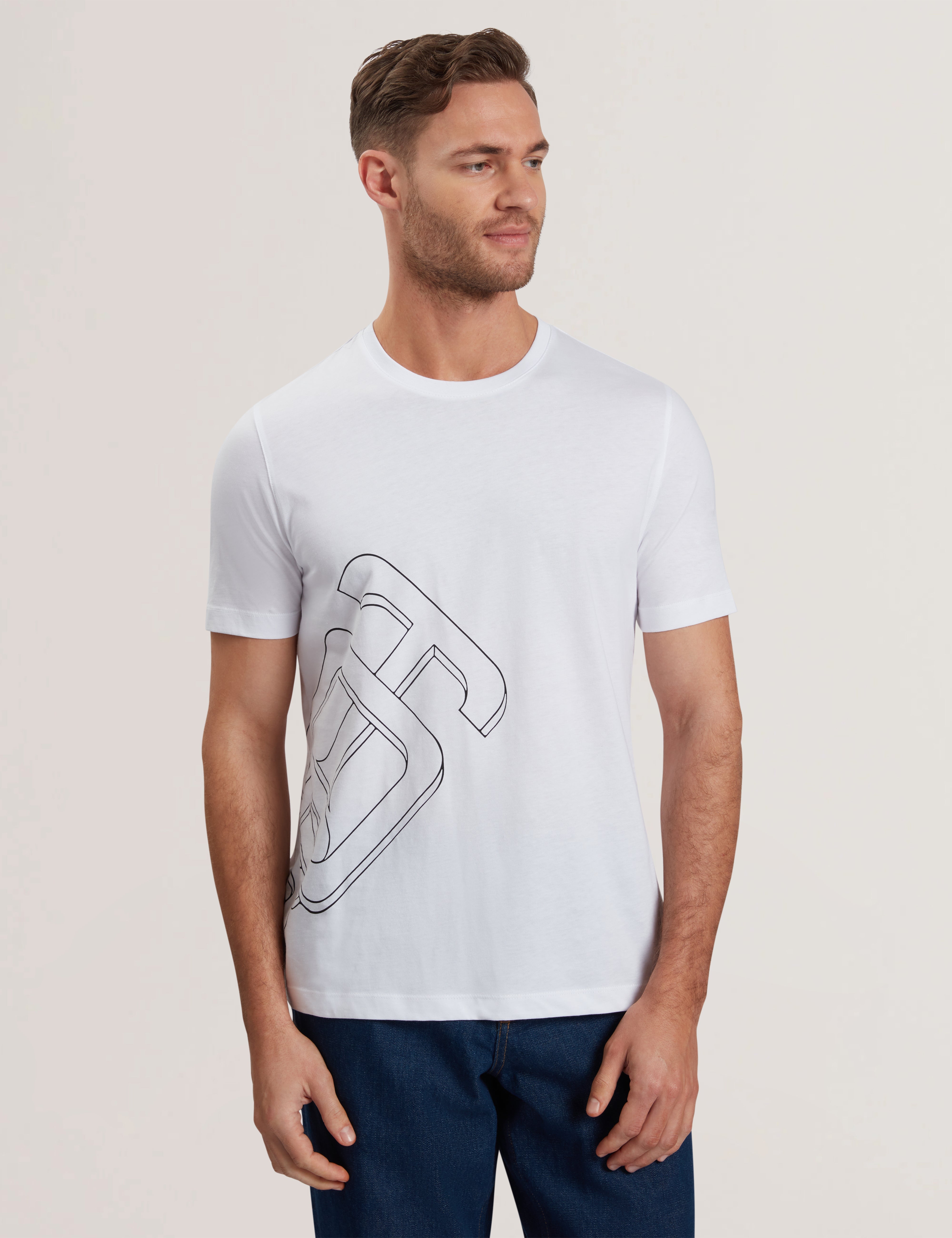 Craigey Short Sleeve Branded Graphic T-Shirt White
