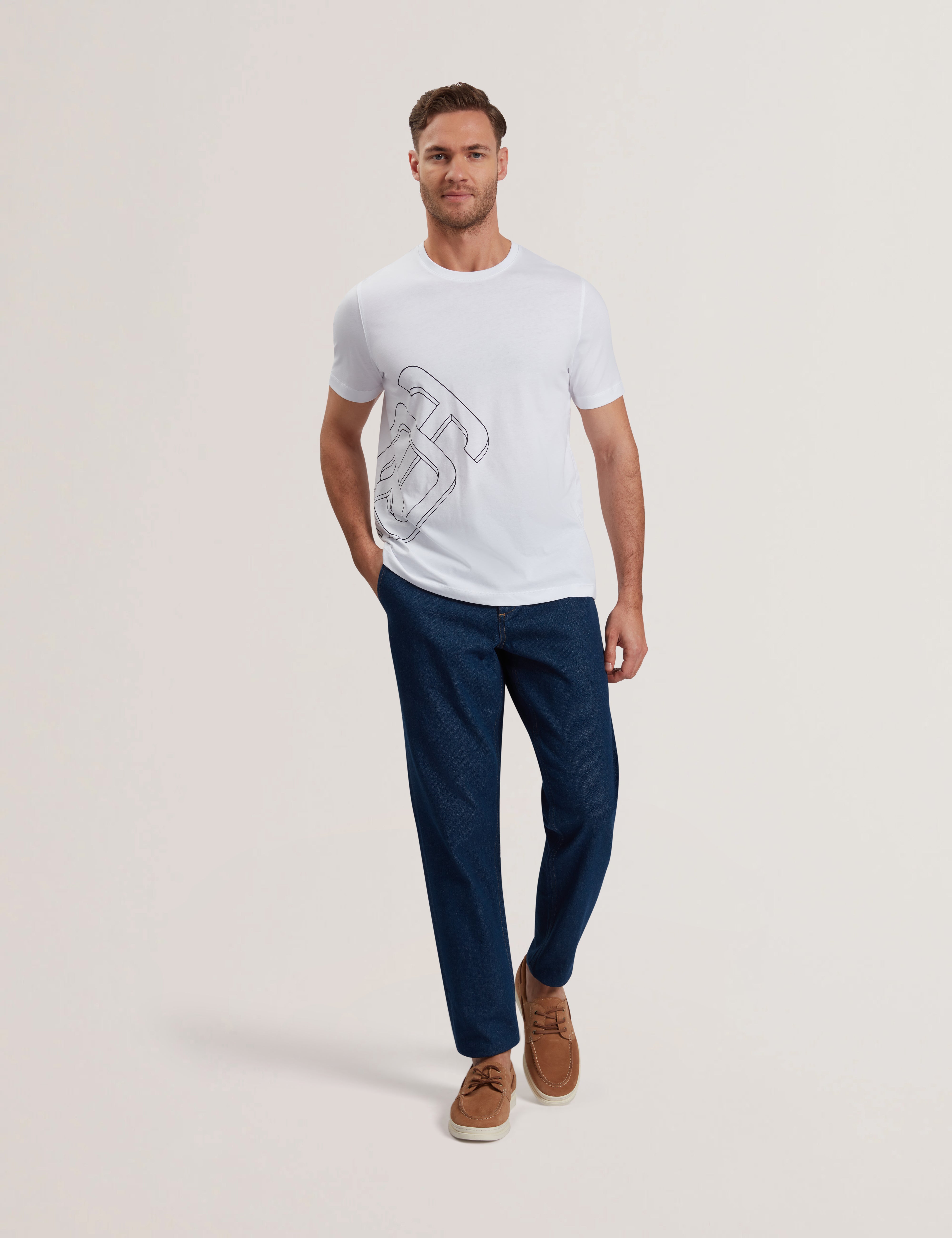 Craigey Short Sleeve Branded Graphic T-Shirt White