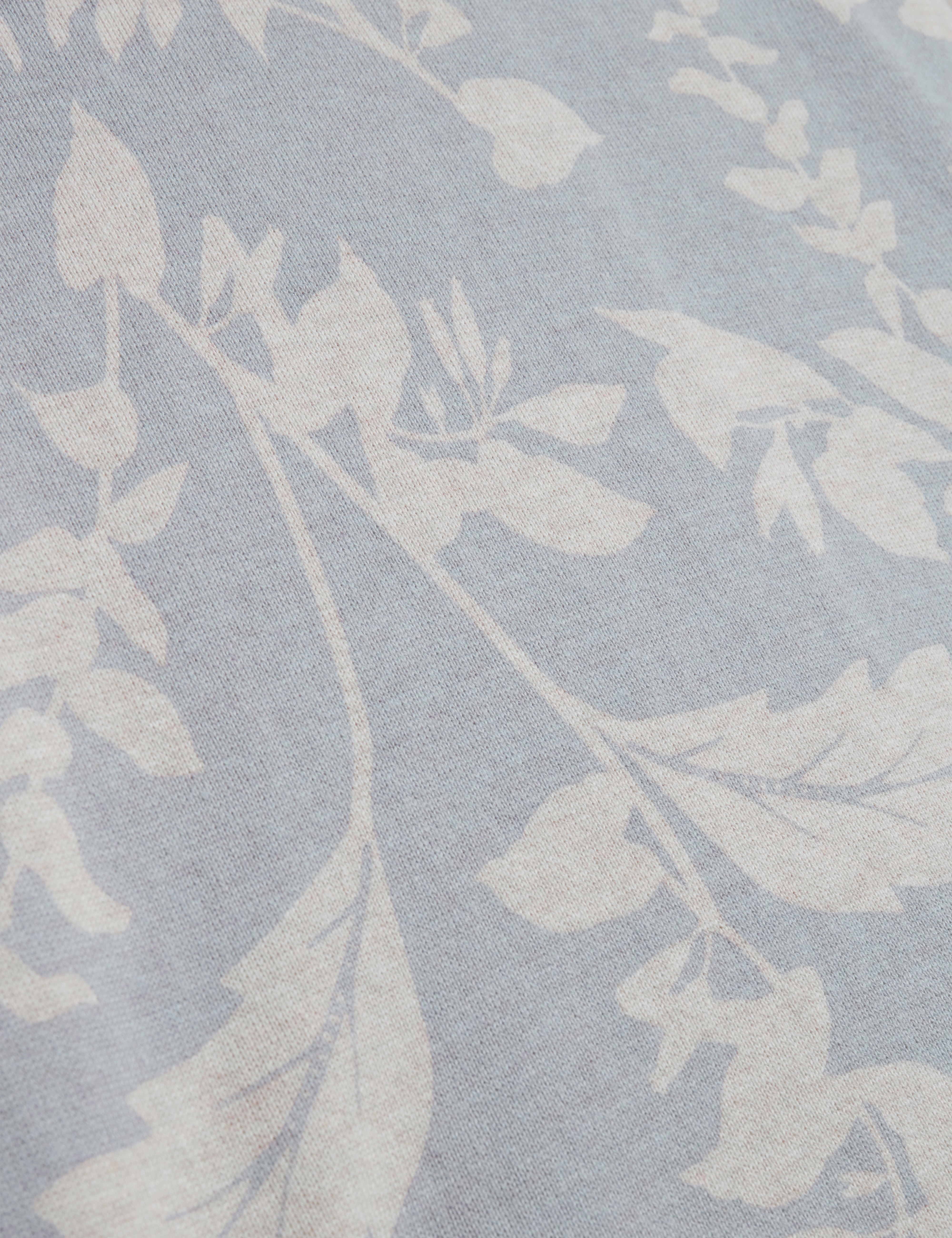 Dennio Short Sleeve Printed Floral T-Shirt Lt-Blue