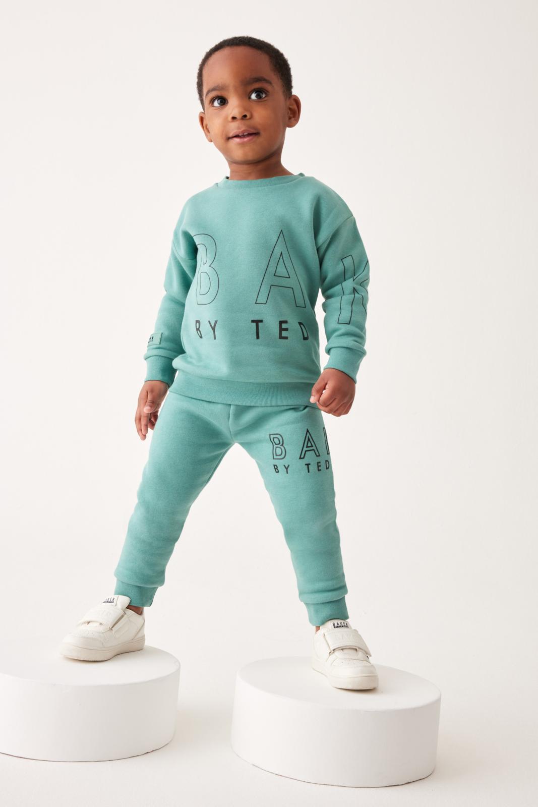 Letter Sweatshirt And Joggers Set Green