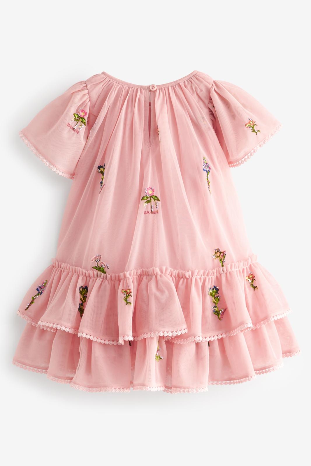 Embellished Tulle Dress Pink