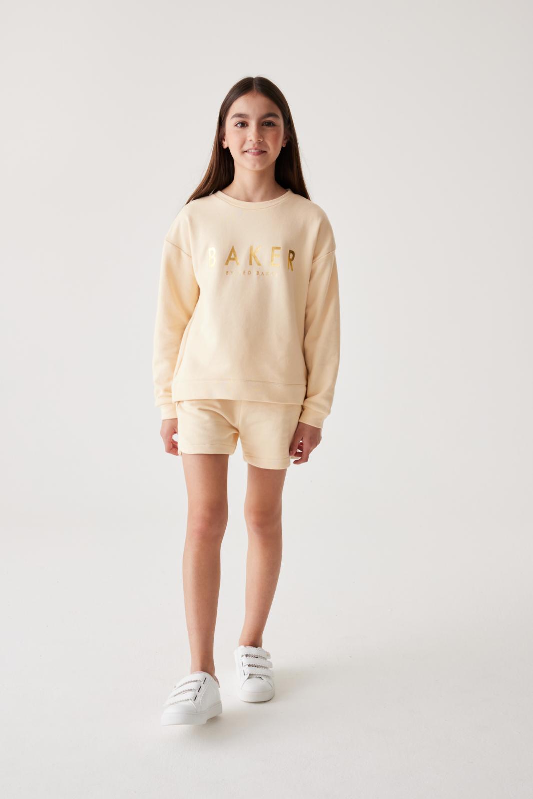Split Back Sweater And Shorts Set Stone