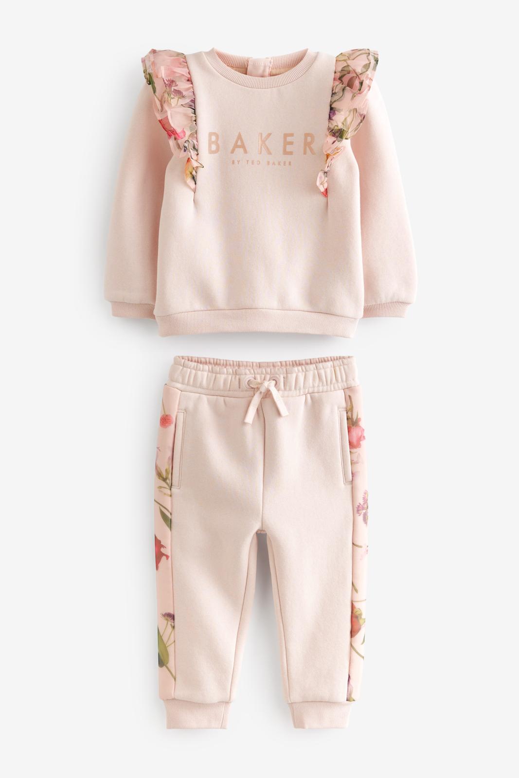 Frill Sweater And Joggers Set Pink
