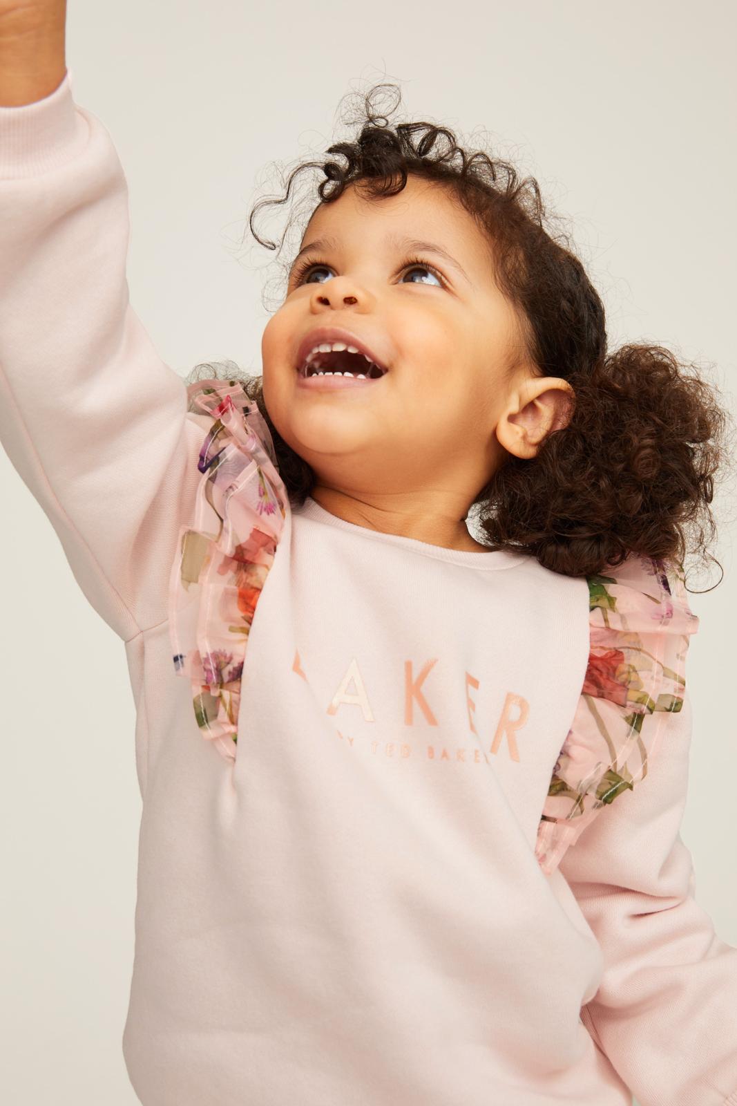 Frill Sweater And Joggers Set Pink
