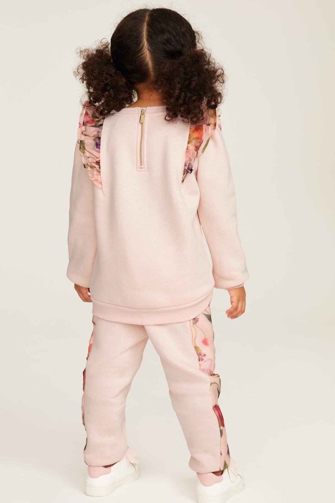 Frill Sweater And Joggers Set Pink