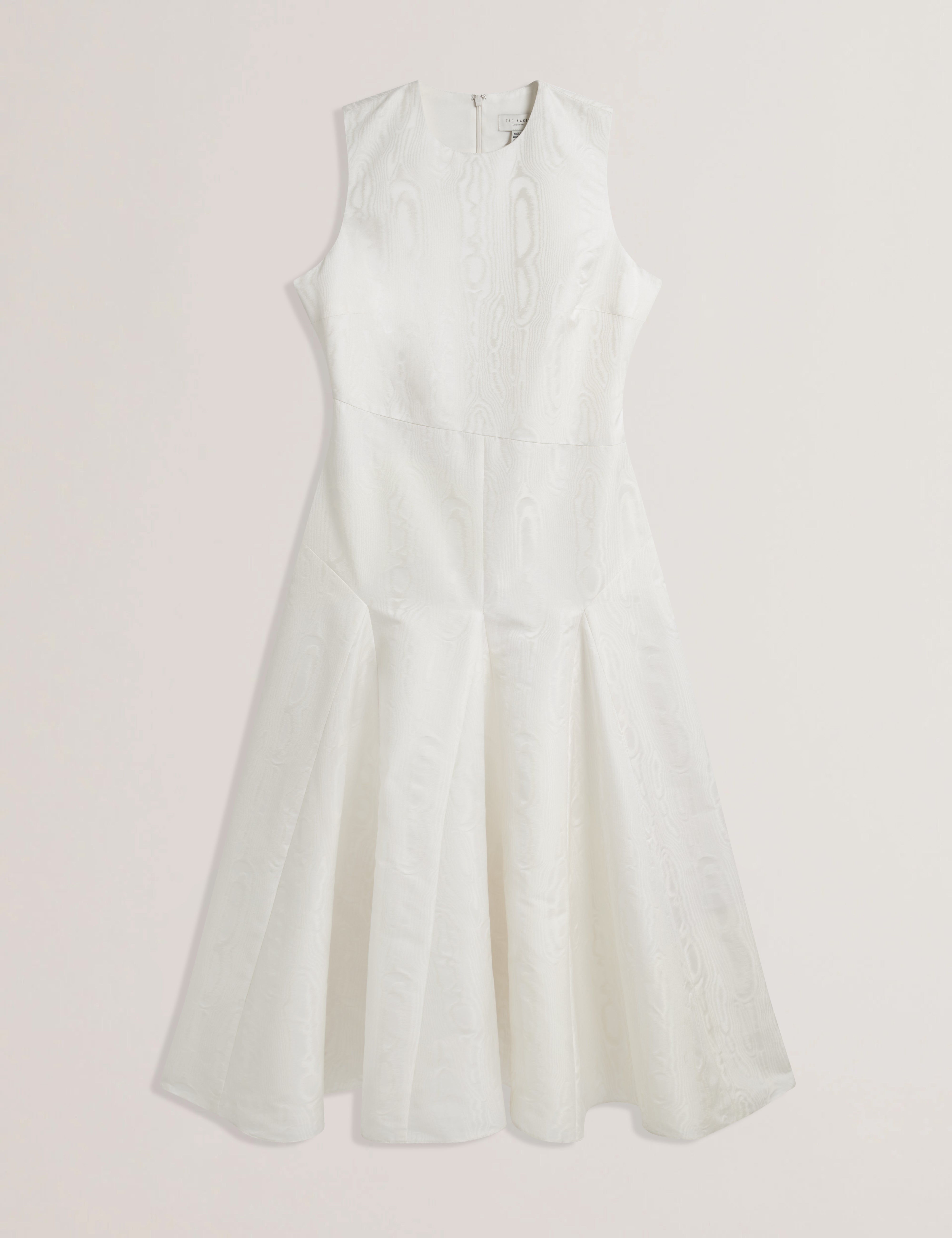 جيوفا فستان ميدي من التفتا باللون العاجي