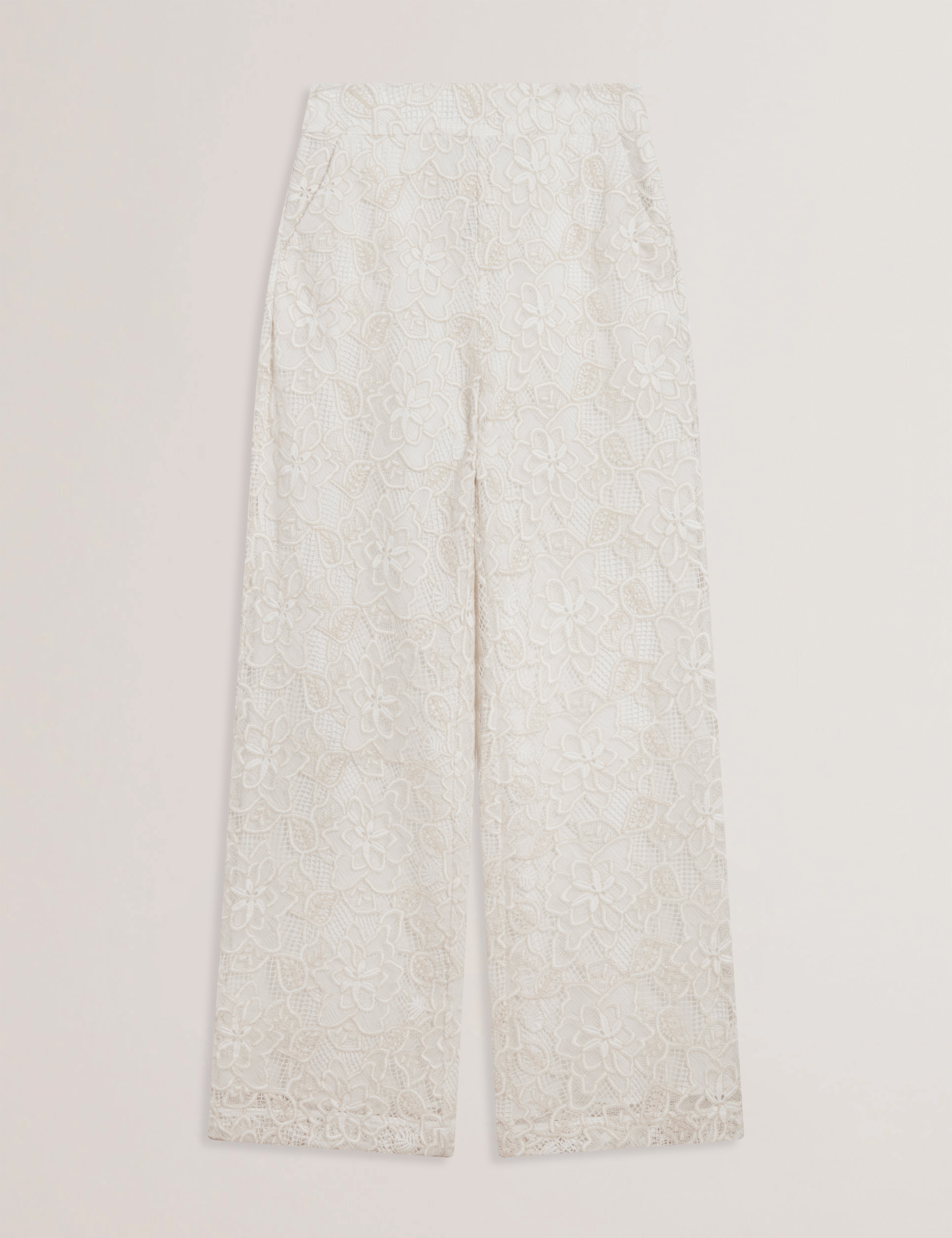 Ipolia Wide Leg Lace Trouser Ivory