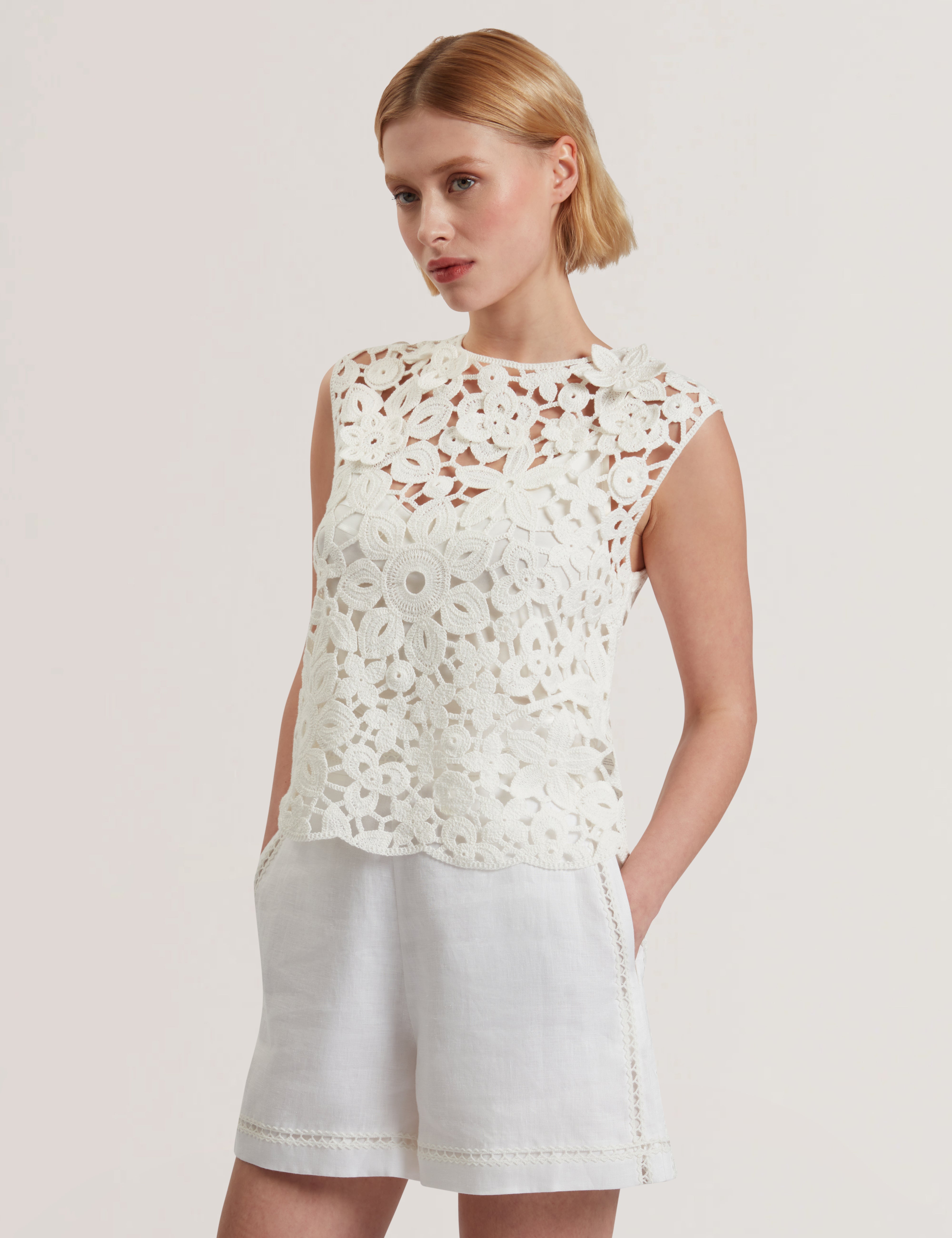 Shop Burdur Stitch Detail Puff Sleeve Top Khaki for Women