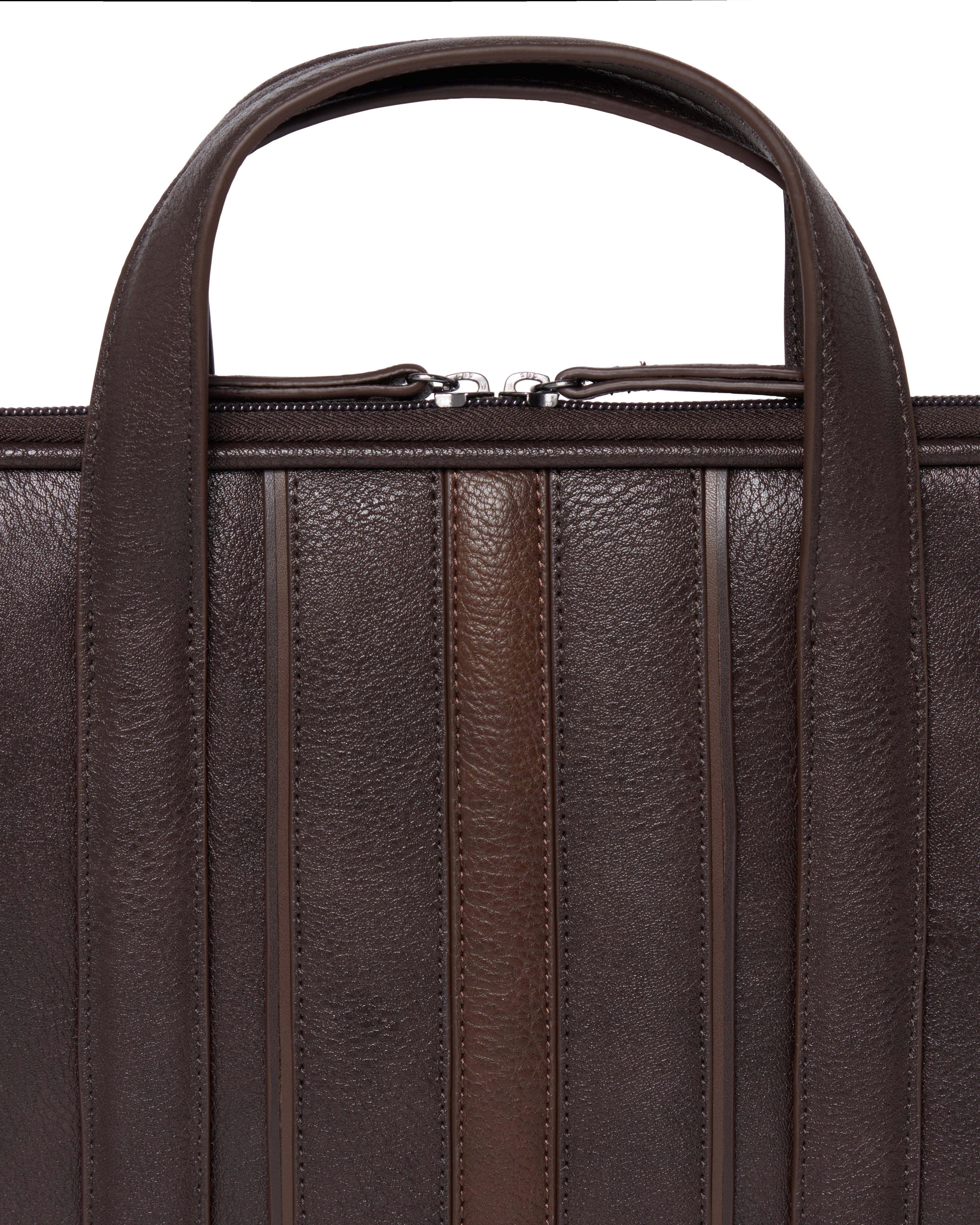 حقيبة مستندات Kedrik Stripe Pu Brn-Choc