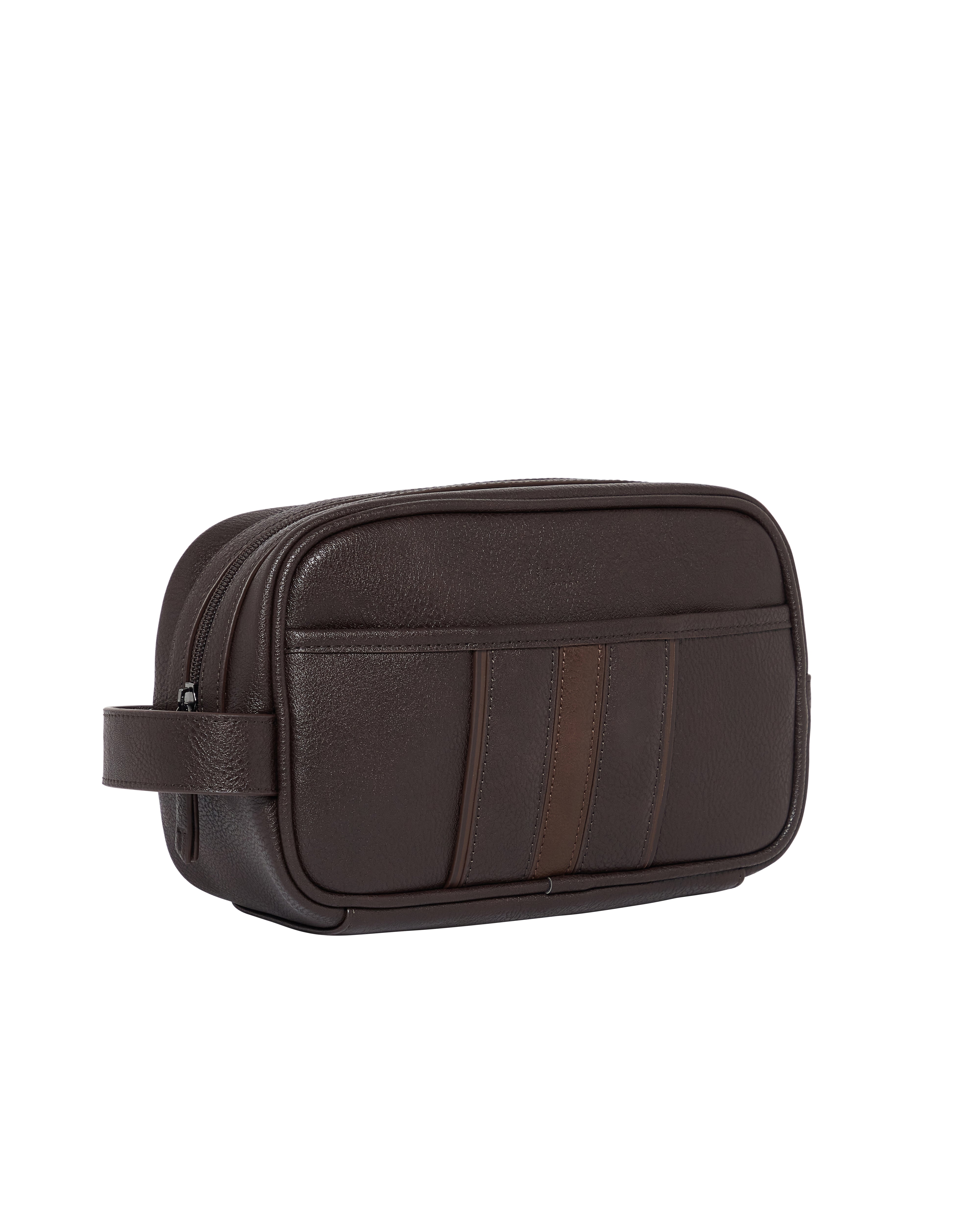 Keilab Stripe Pu Washbag Brn-Choc