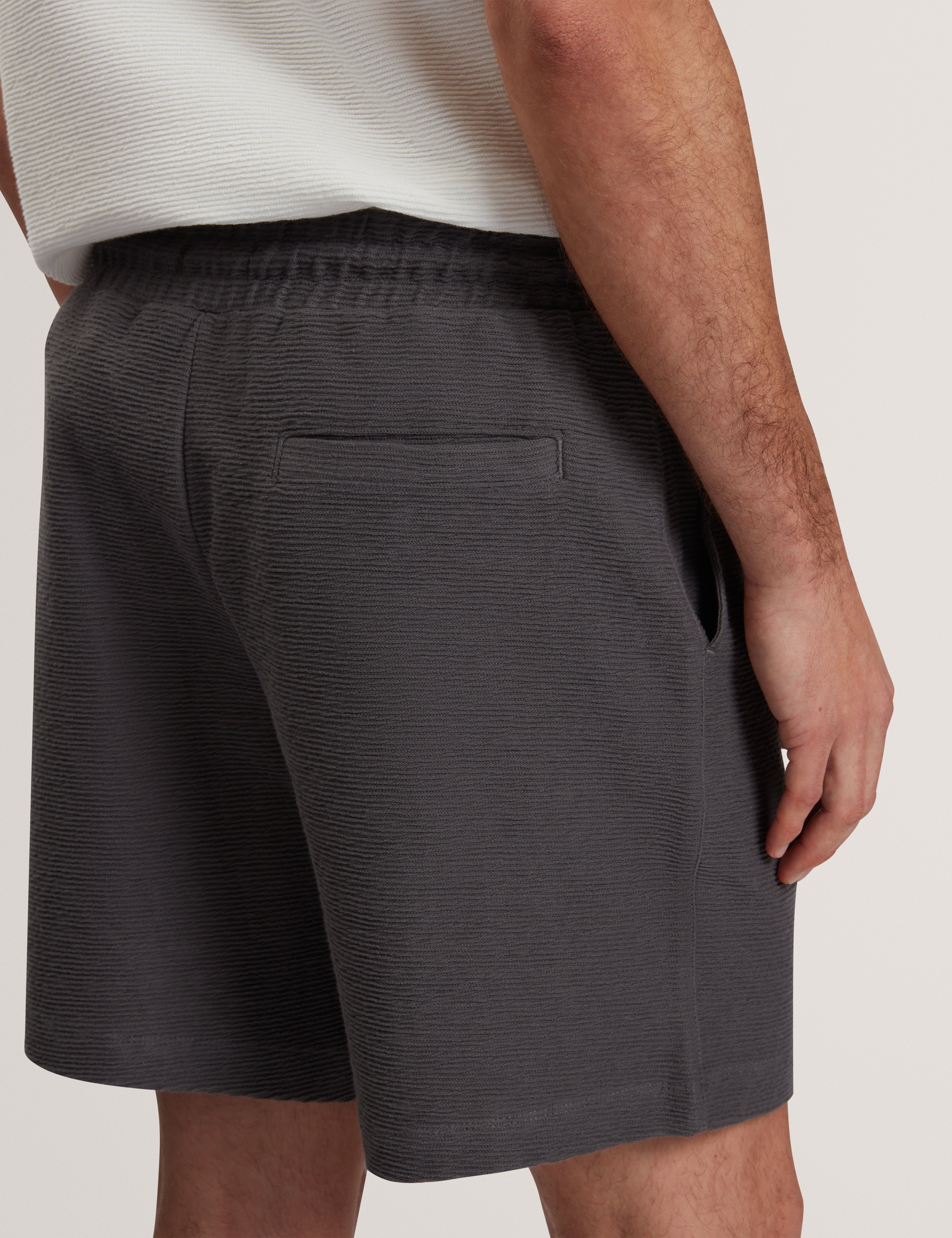 Ladislo Regular Cotton Drawstring Shorts Dk-Grey